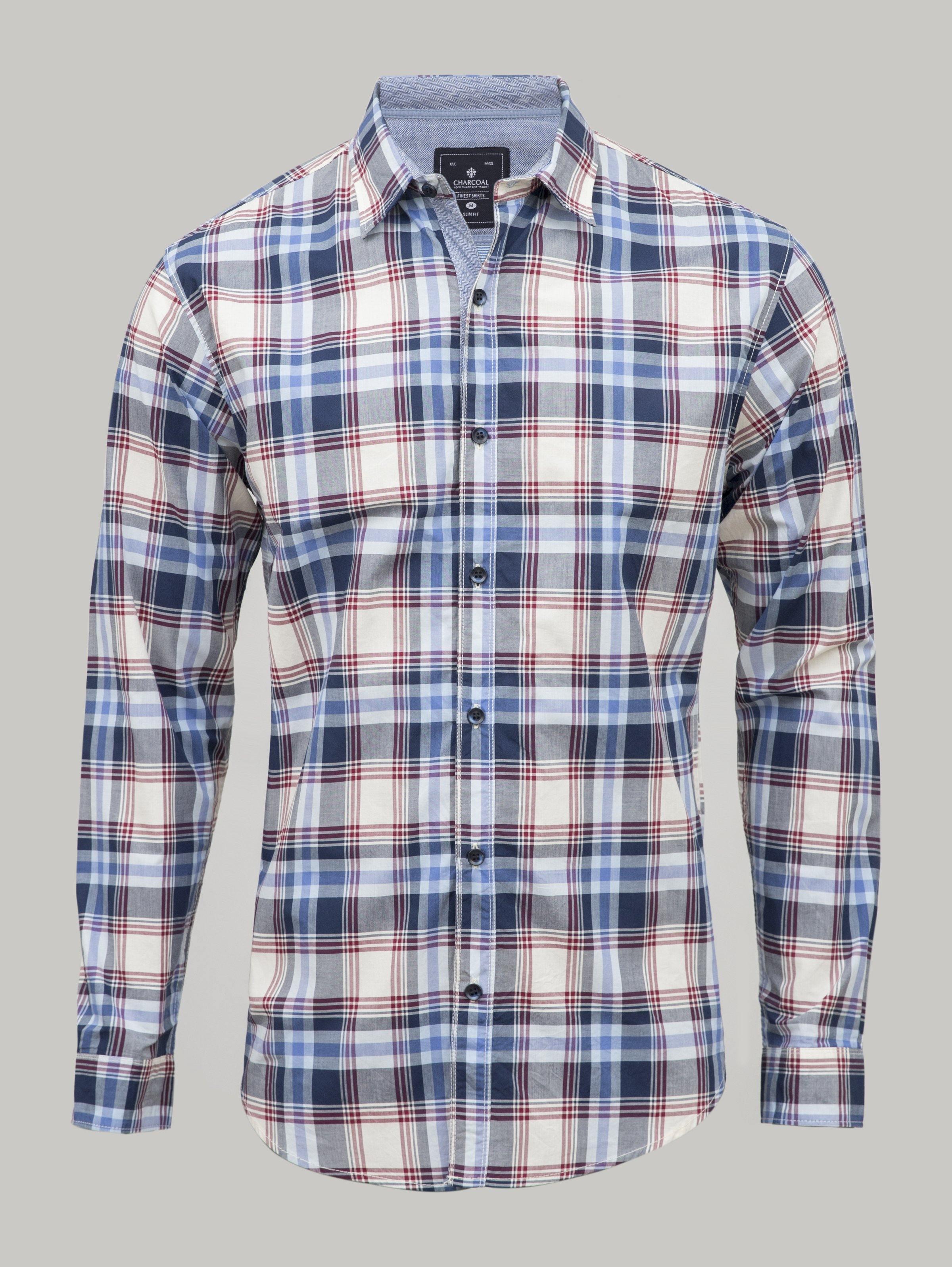 Casual Shirt Full Sleeves Multi Color Check at Charcoal Clothing