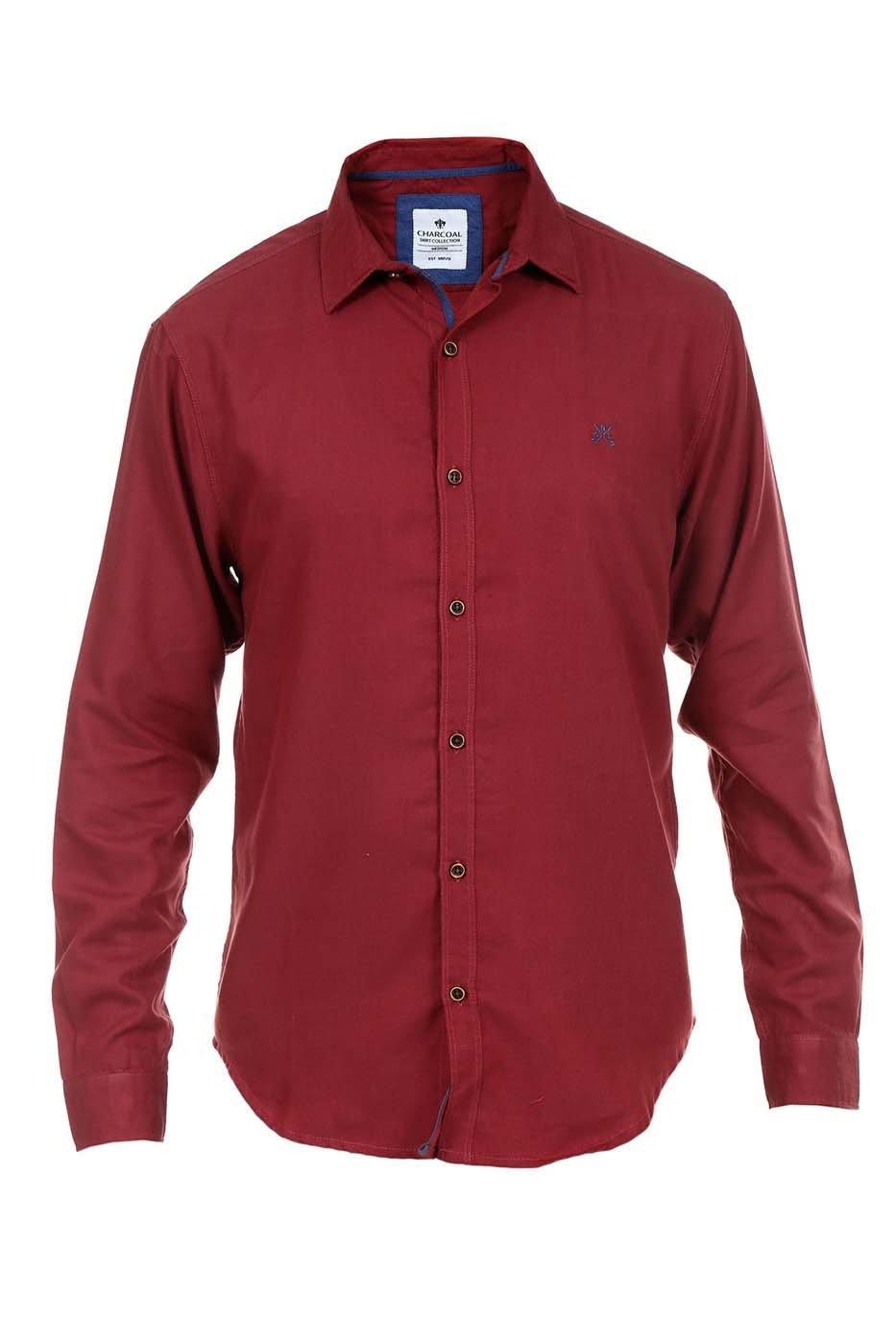 Casual Shirt Full Sleeves Rust at Charcoal Clothing