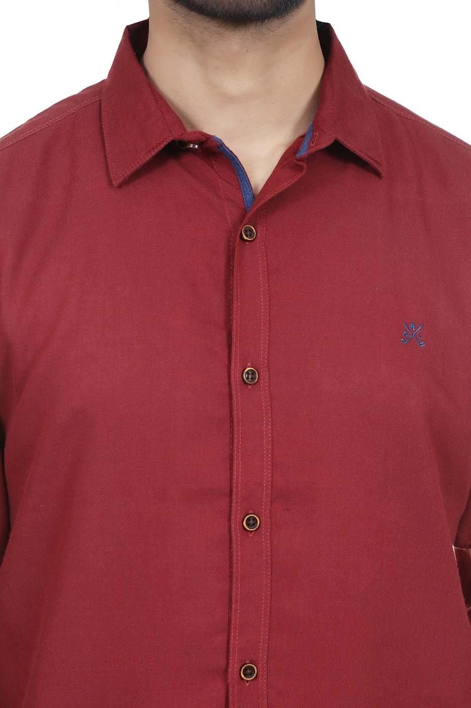 Casual Shirt Full Sleeves Rust at Charcoal Clothing