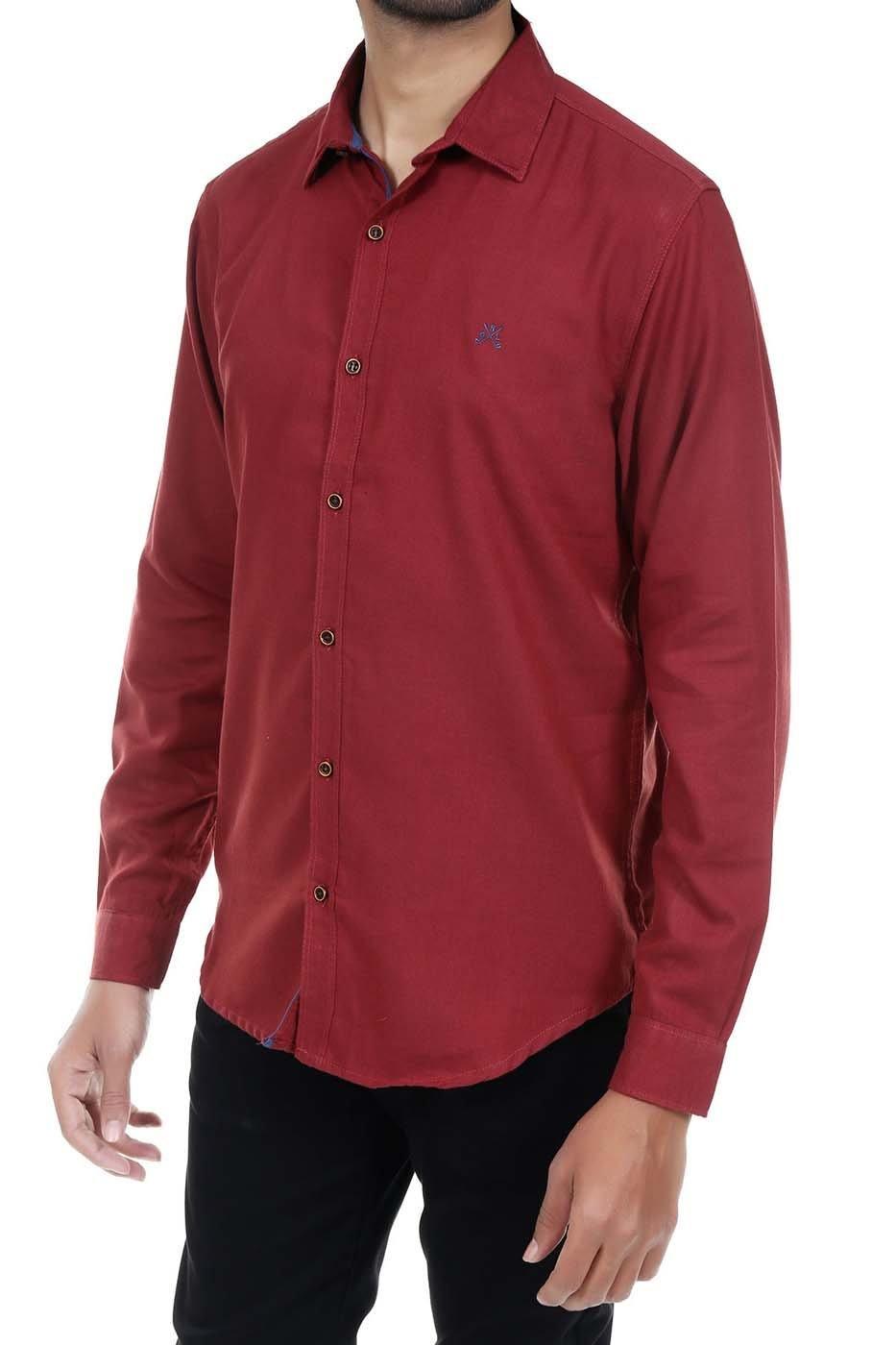 Casual Shirt Full Sleeves Rust at Charcoal Clothing