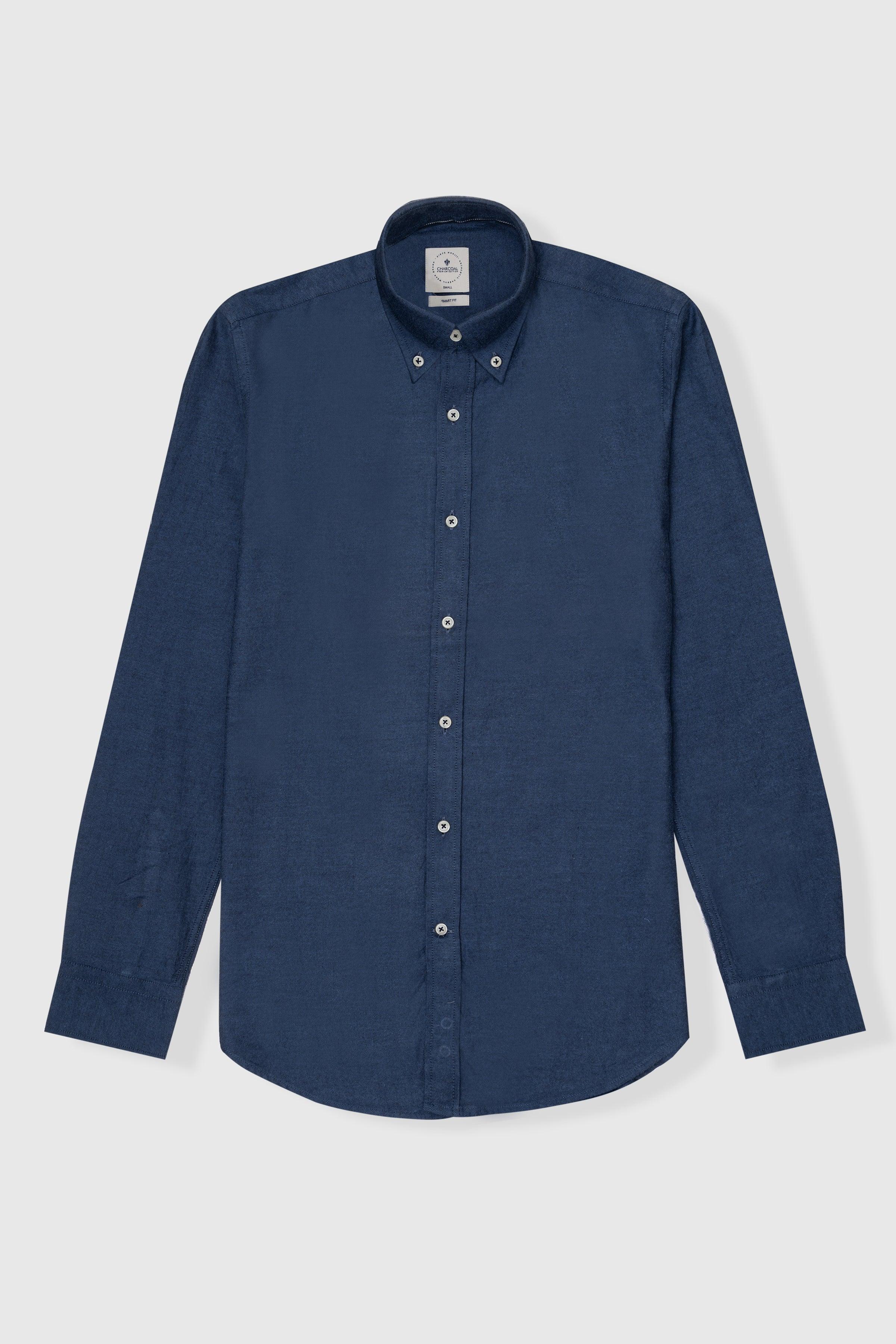 DENIM SHIRT INDIGO at Charcoal Clothing