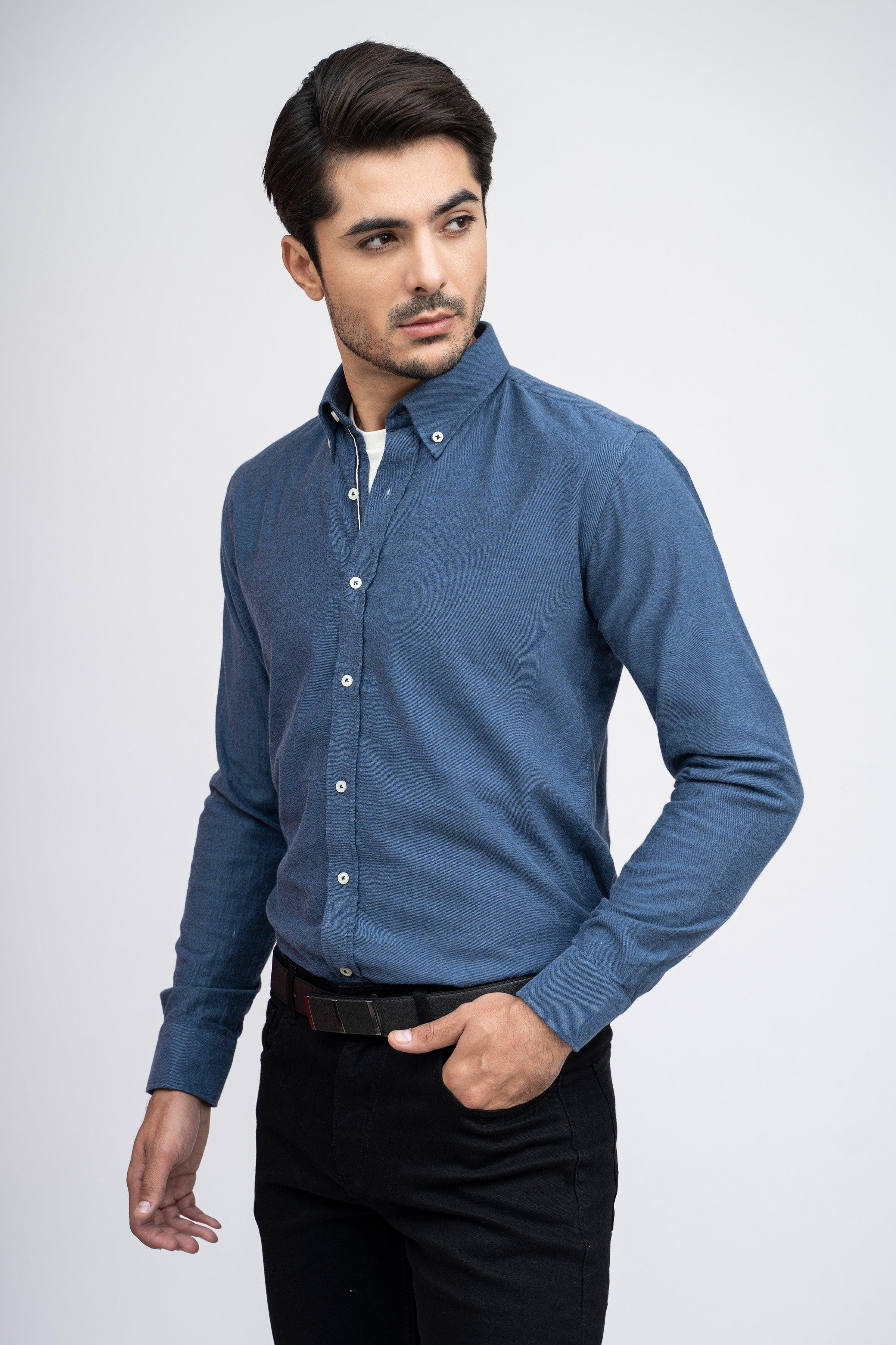 DENIM SHIRT LIGHT BLUE at Charcoal Clothing