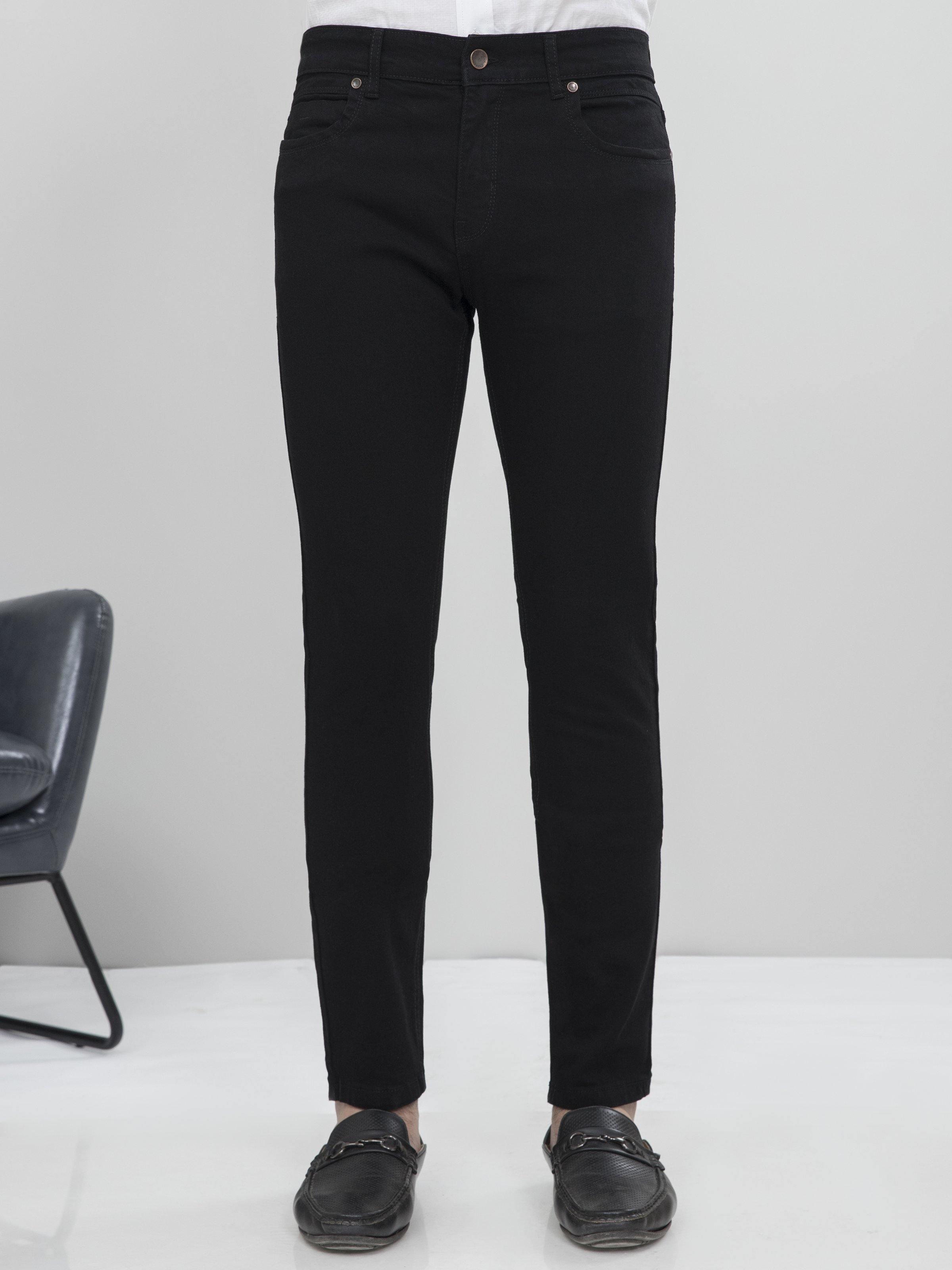DENIM SKINY FIT JEANS BLACK at Charcoal Clothing