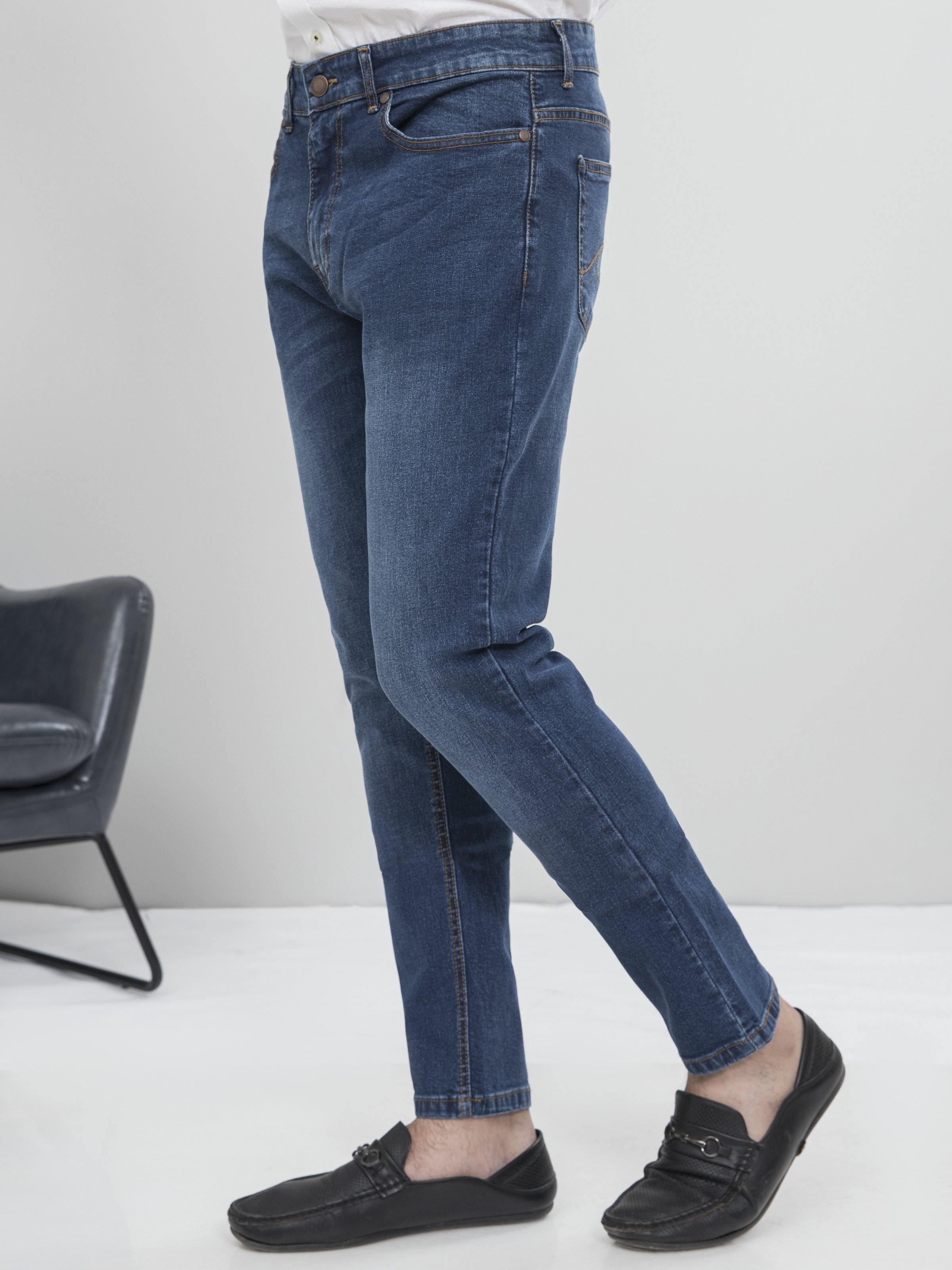 DENIM SLIM FIT JEANS LIGHT BLUE at Charcoal Clothing