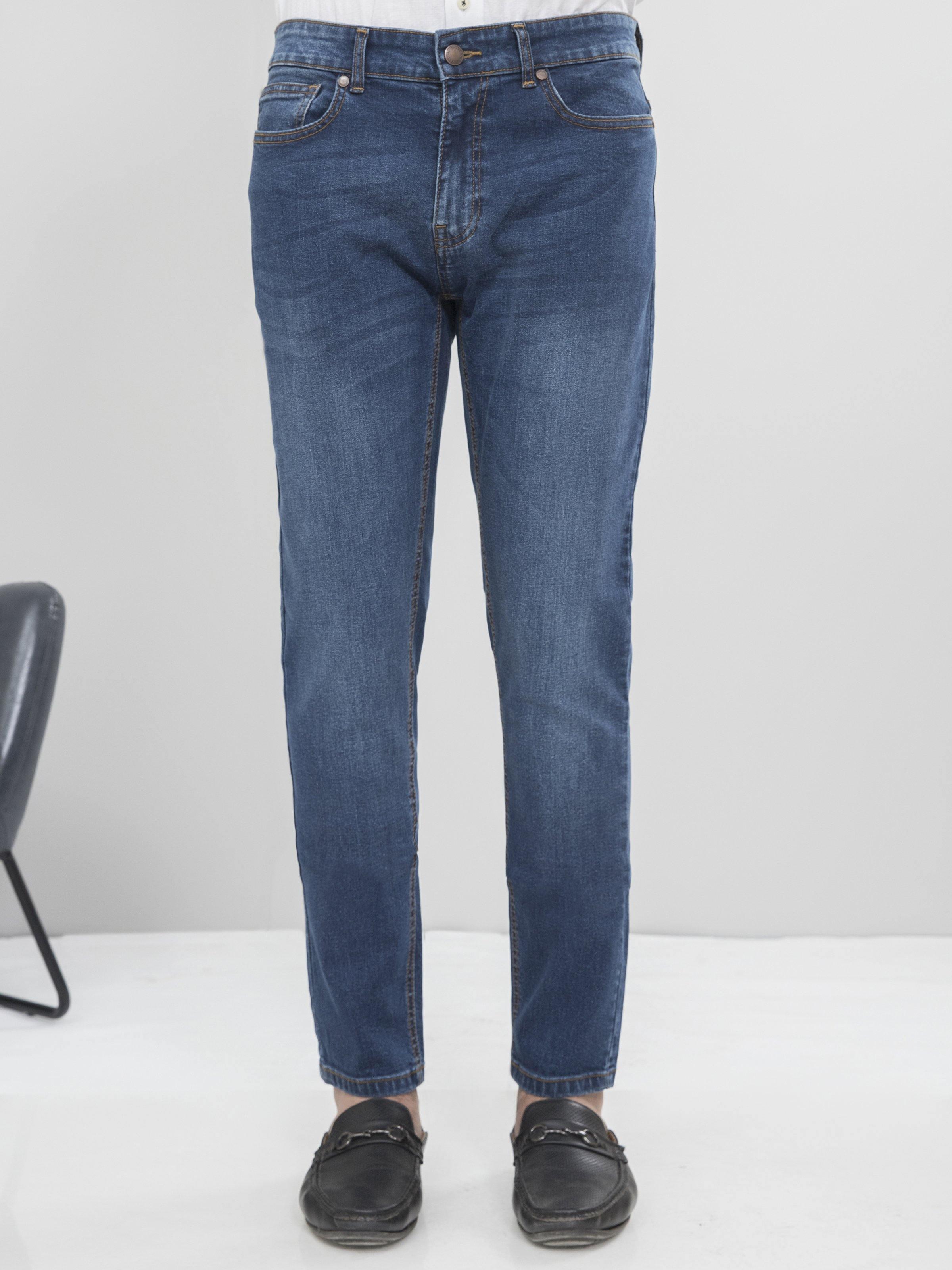 DENIM SLIM FIT JEANS LIGHT BLUE at Charcoal Clothing