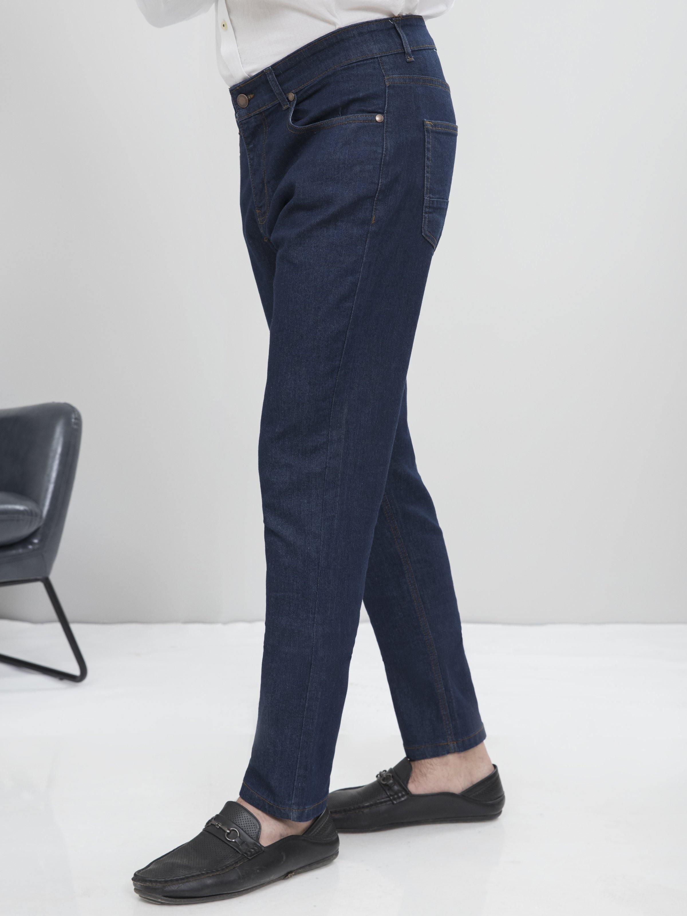 DENIM SLIM FIT JEANS NAVY at Charcoal Clothing