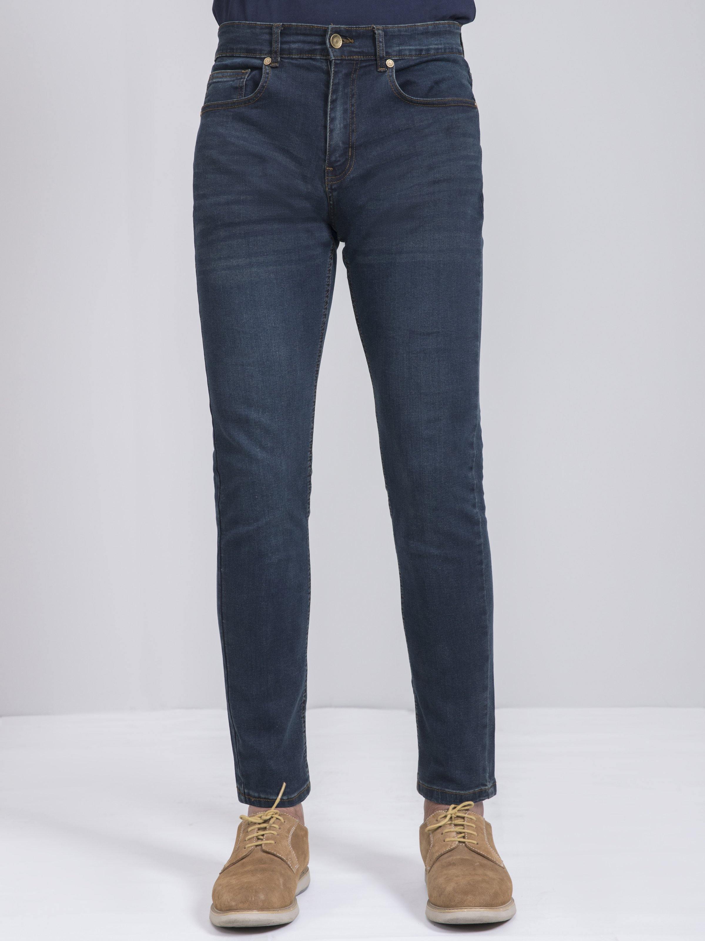 DENIM SLIM FIT JEANS OLIVE TINT at Charcoal Clothing