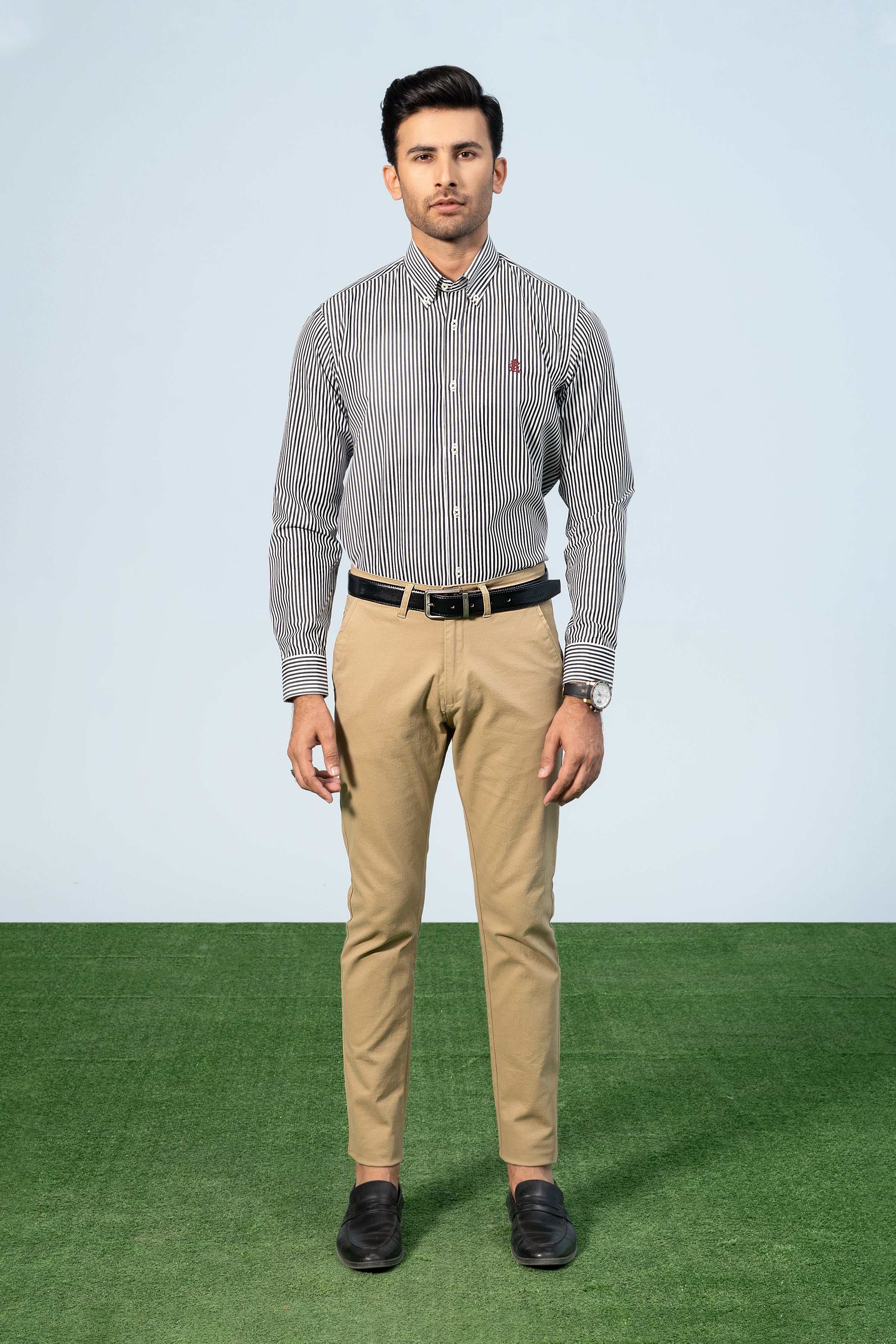 SEMI FORMAL DARK GREY WHITE - Charcoal Clothing