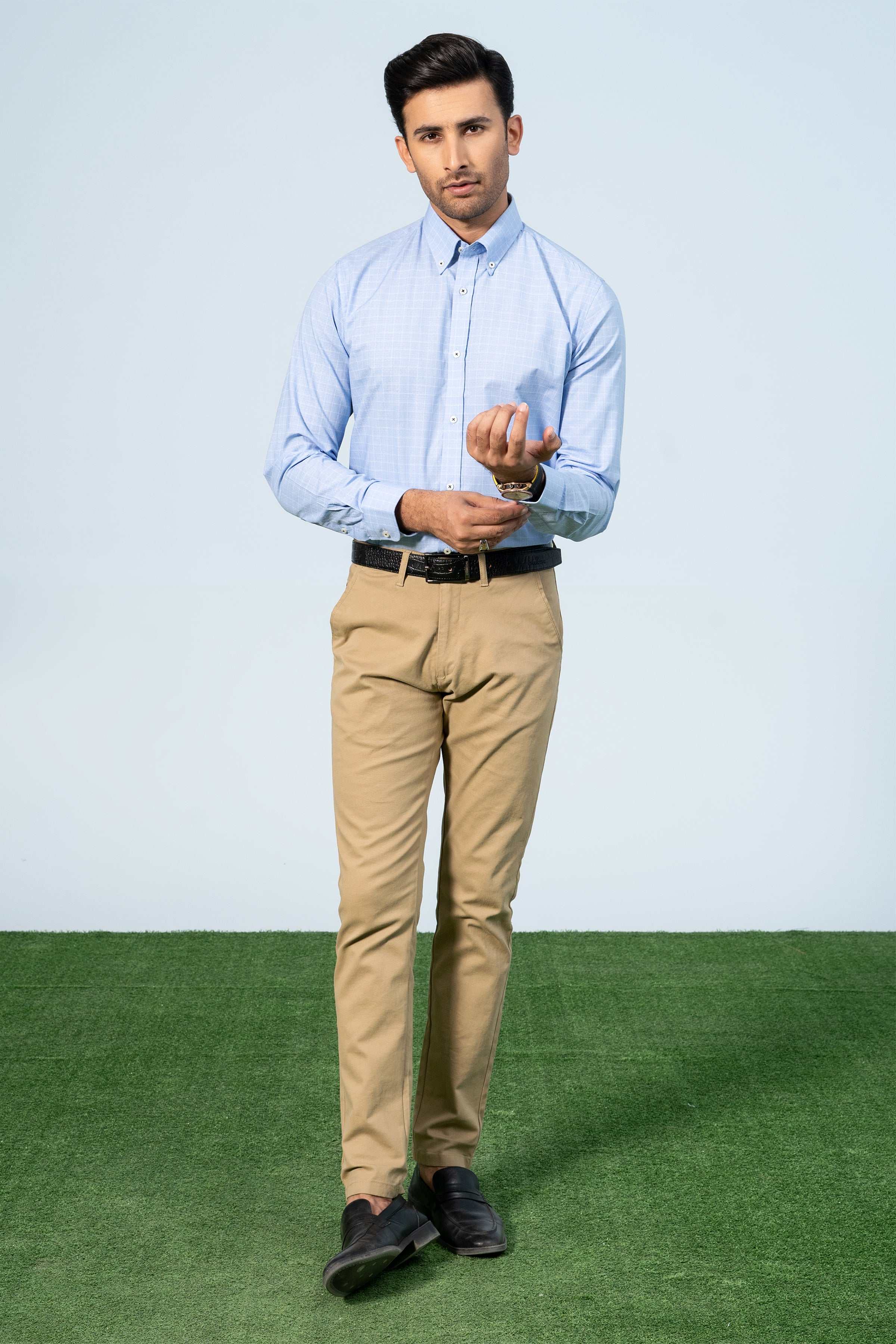 SEMI FORMAL BLUE WHITE - Charcoal Clothing