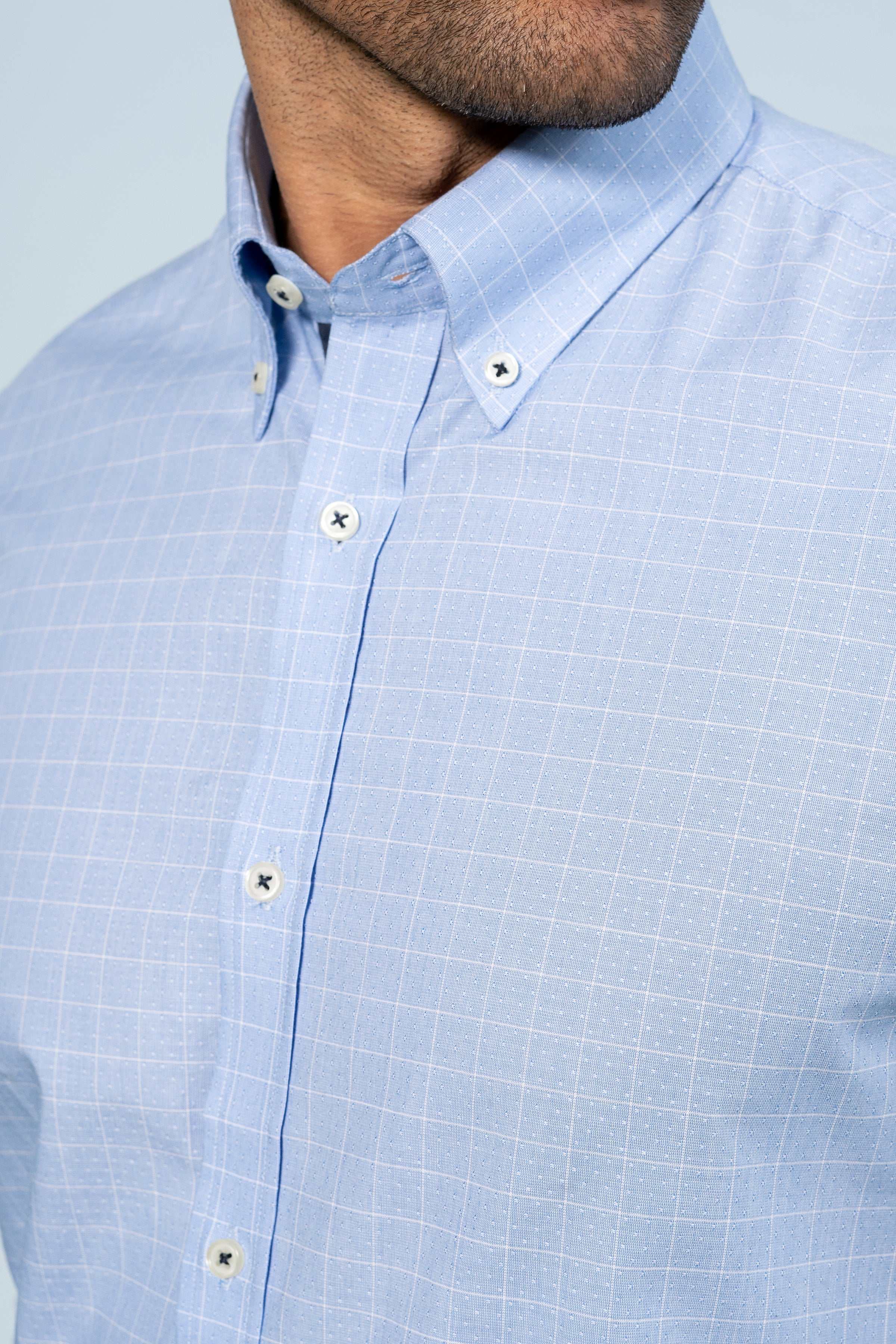 SEMI FORMAL BLUE WHITE - Charcoal Clothing