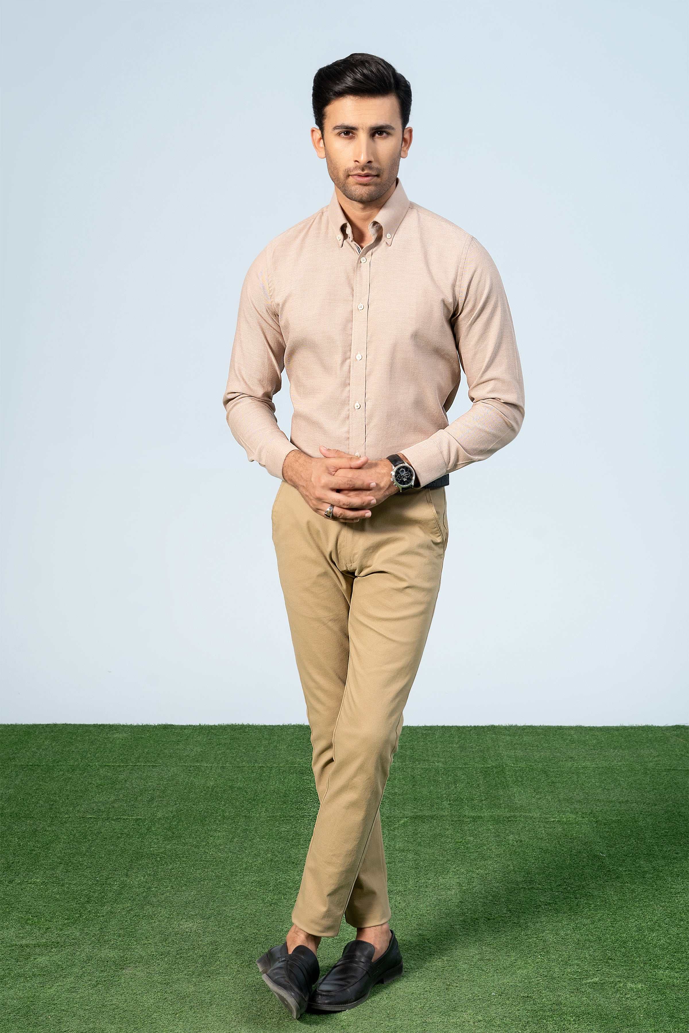 SMART SHIRT KHAKI - Charcoal Clothing