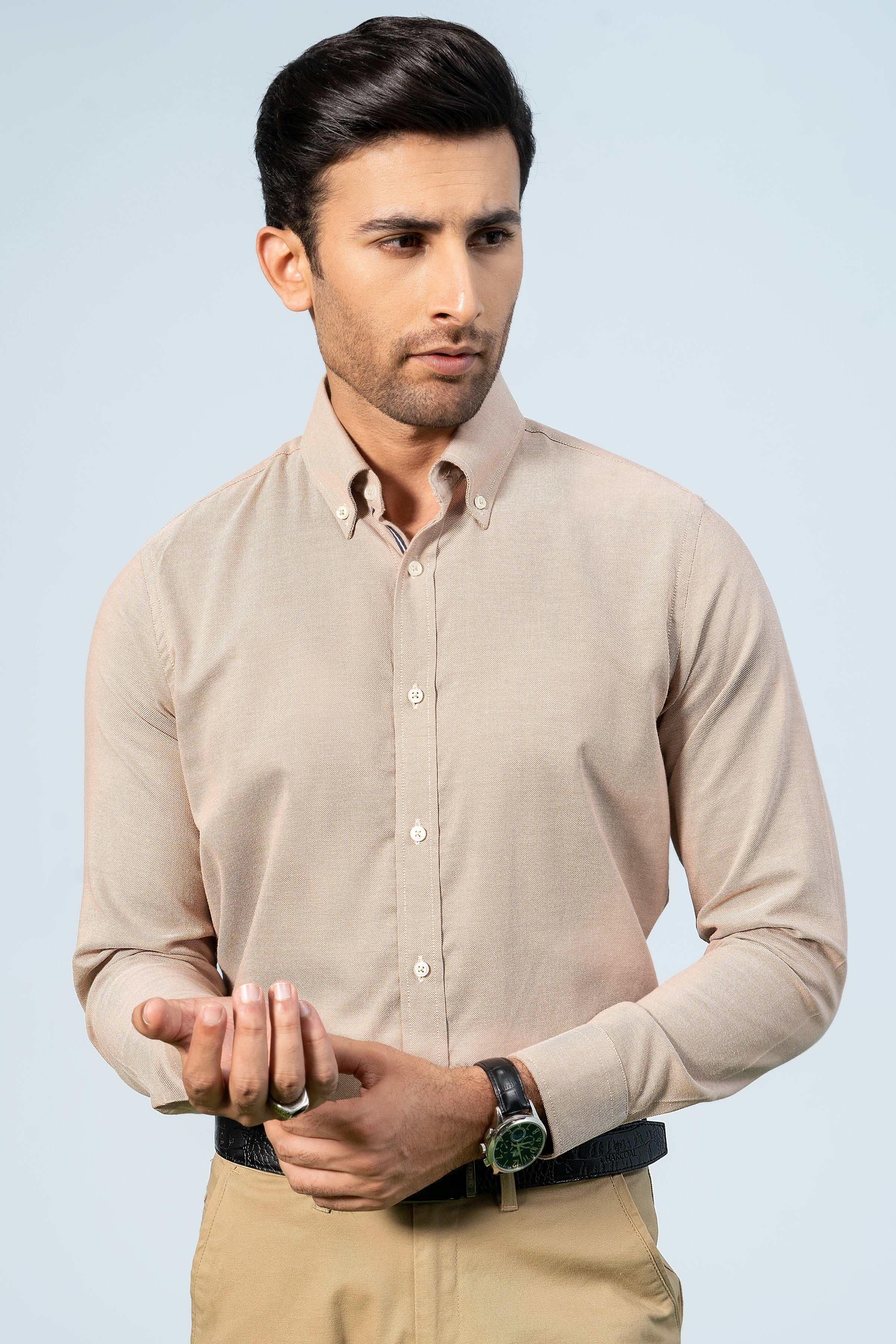 SMART SHIRT KHAKI - Charcoal Clothing