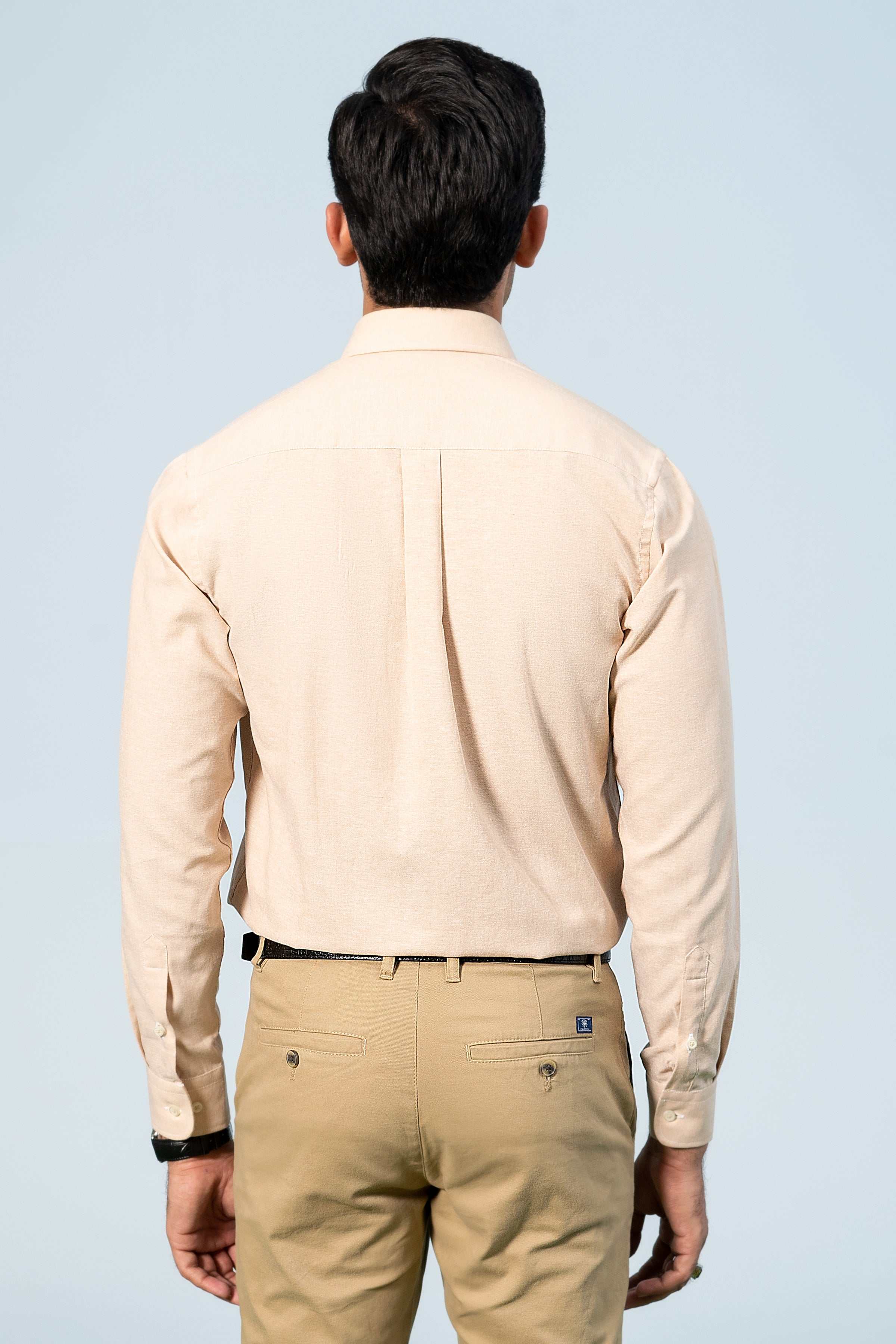 SEMI CASUAL SHIRT KHAKI - Charcoal Clothing
