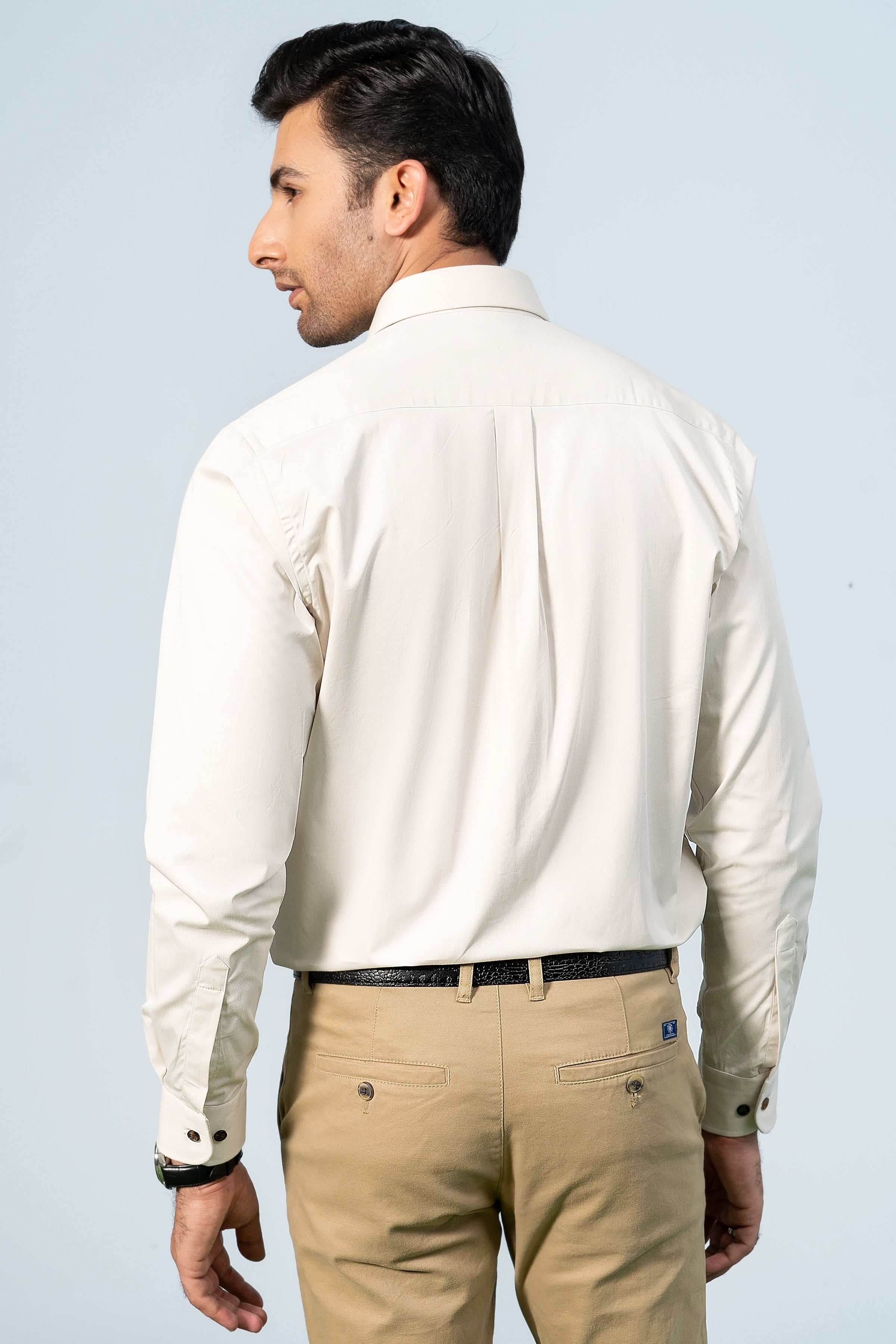 SEMI CASUAL SAFARI SHIRT BEIGE - Charcoal Clothing