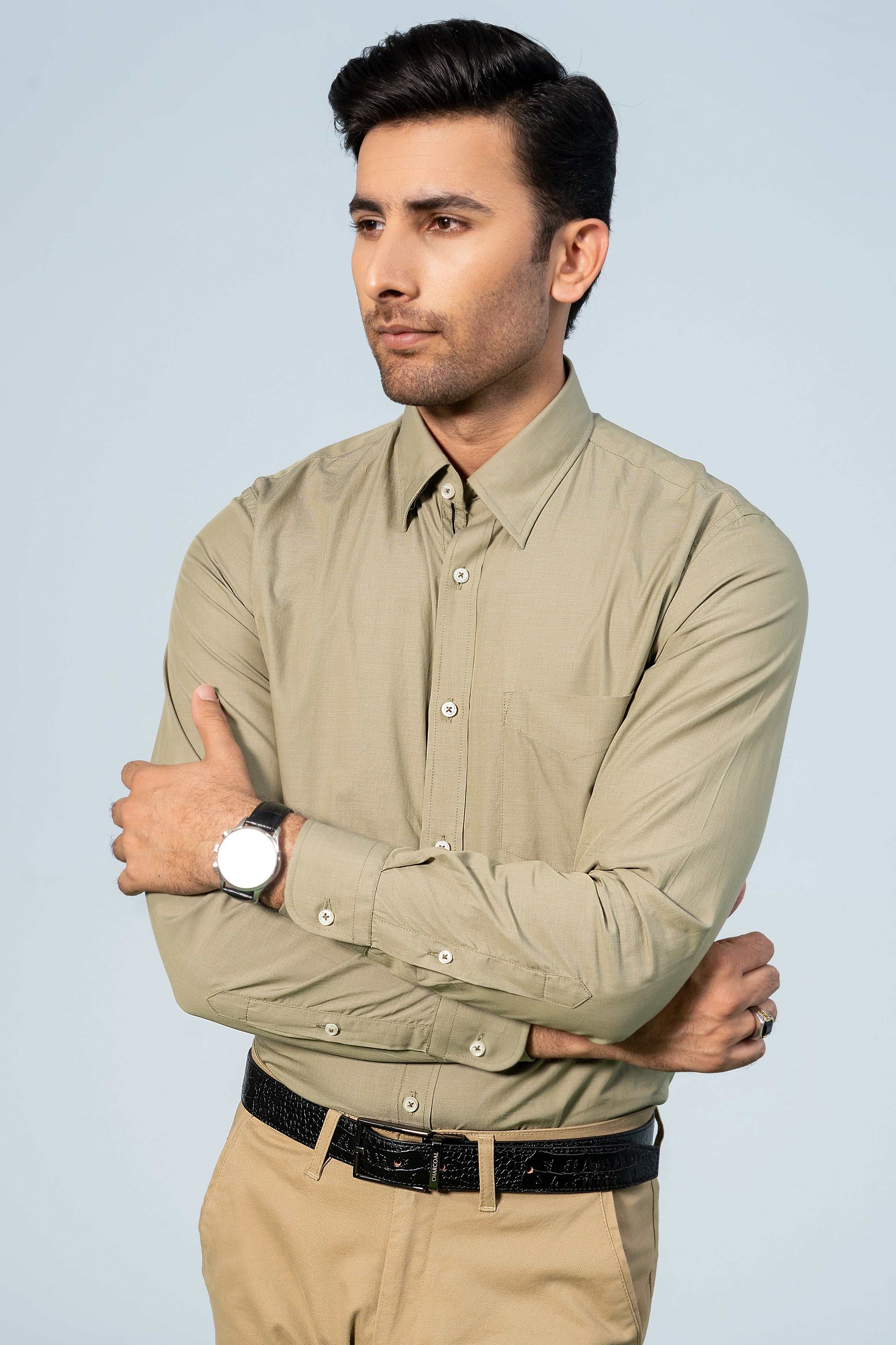 SMART SHIRT GREEN - Charcoal Clothing