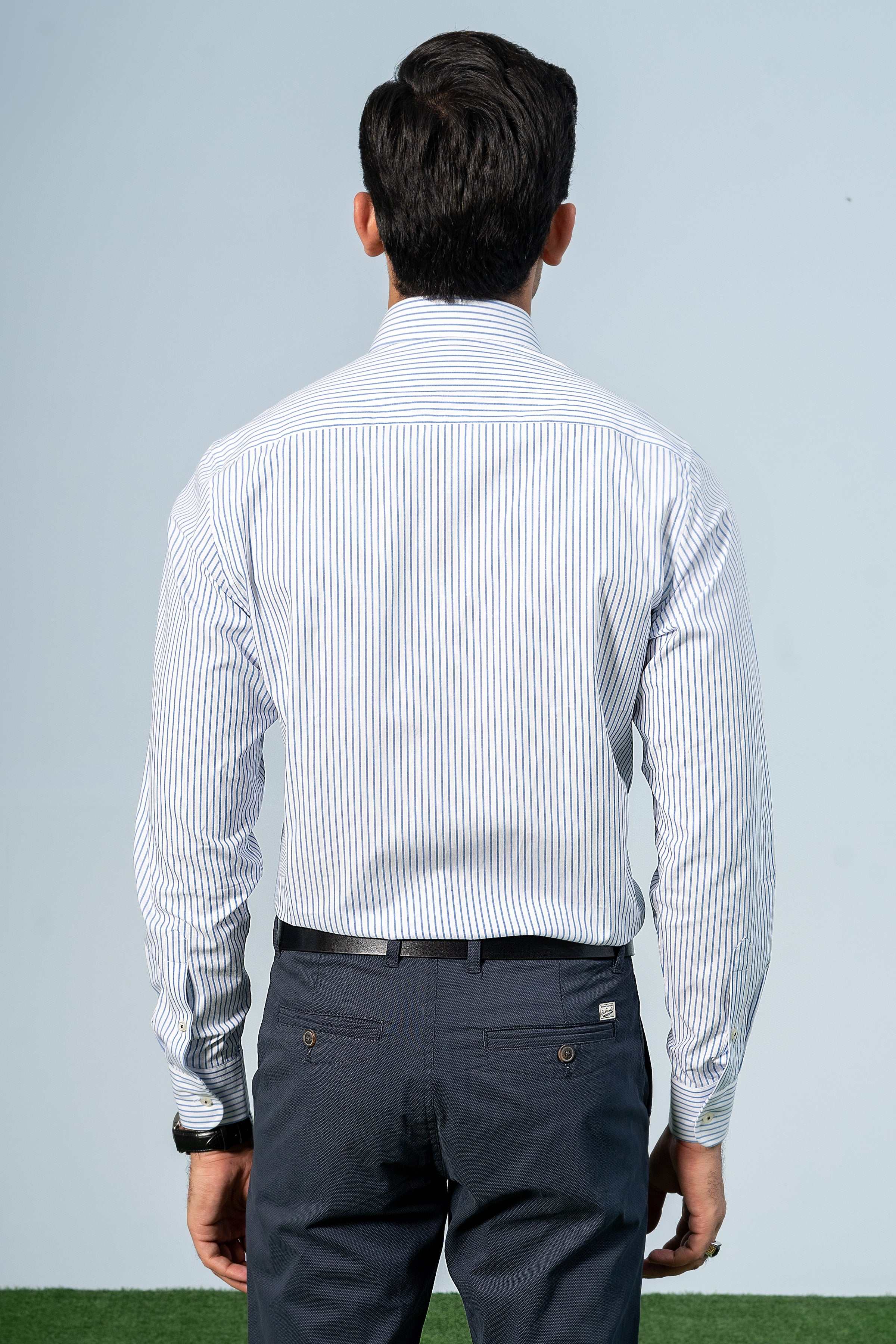 SEMI FORMAL BLUE WHITE LINE - Charcoal Clothing