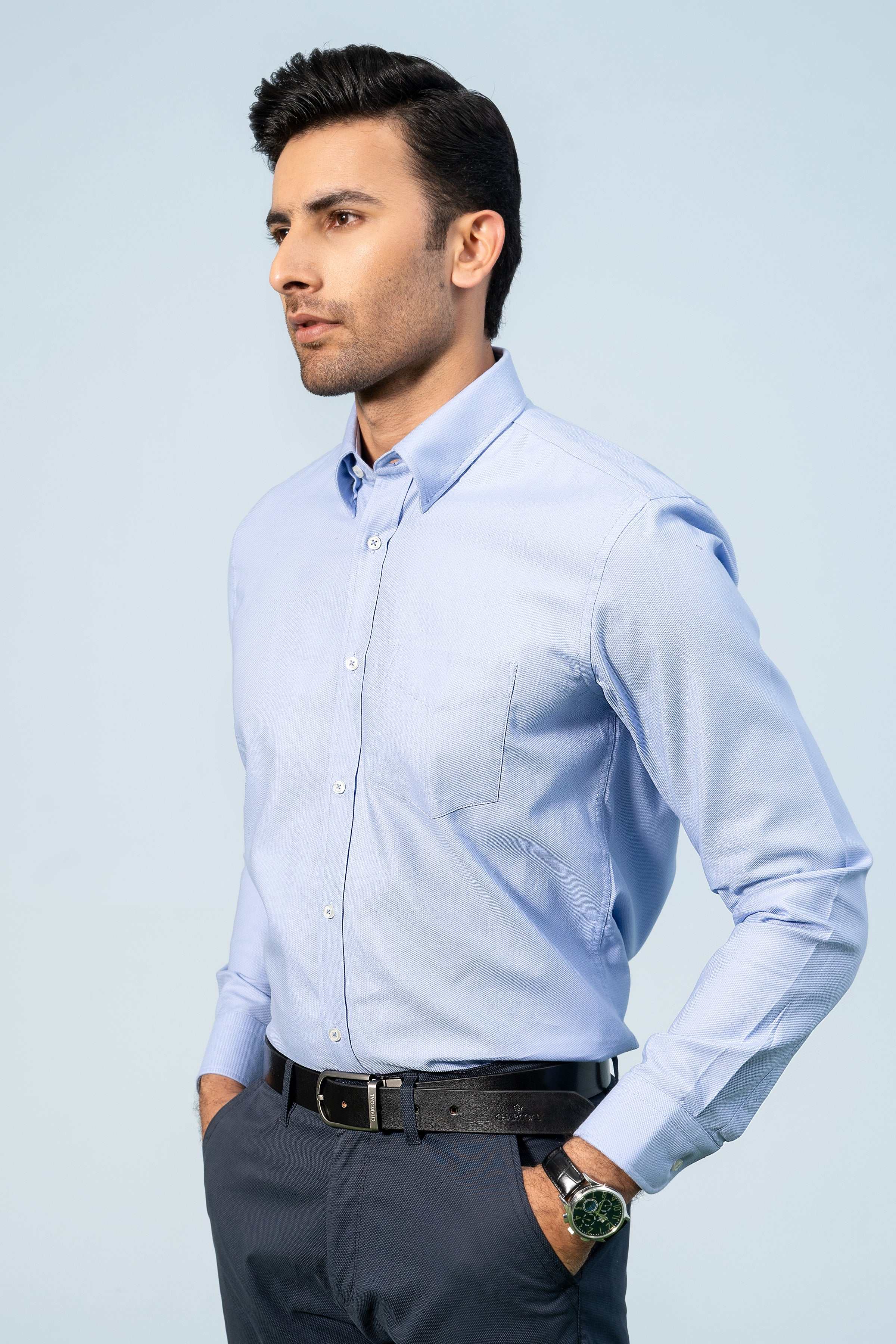 SMART SHIRT BLUE - Charcoal Clothing
