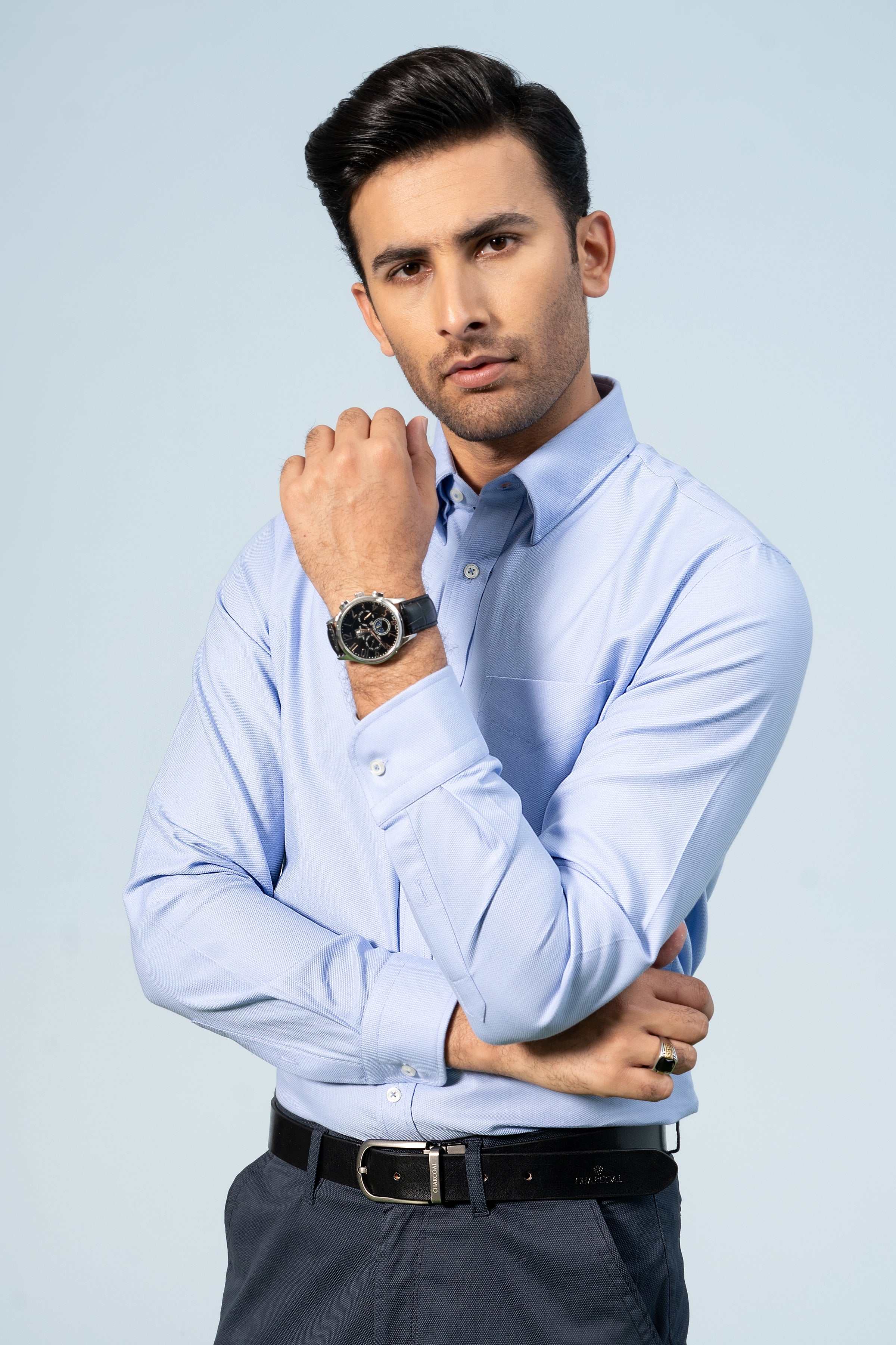 SMART SHIRT BLUE - Charcoal Clothing