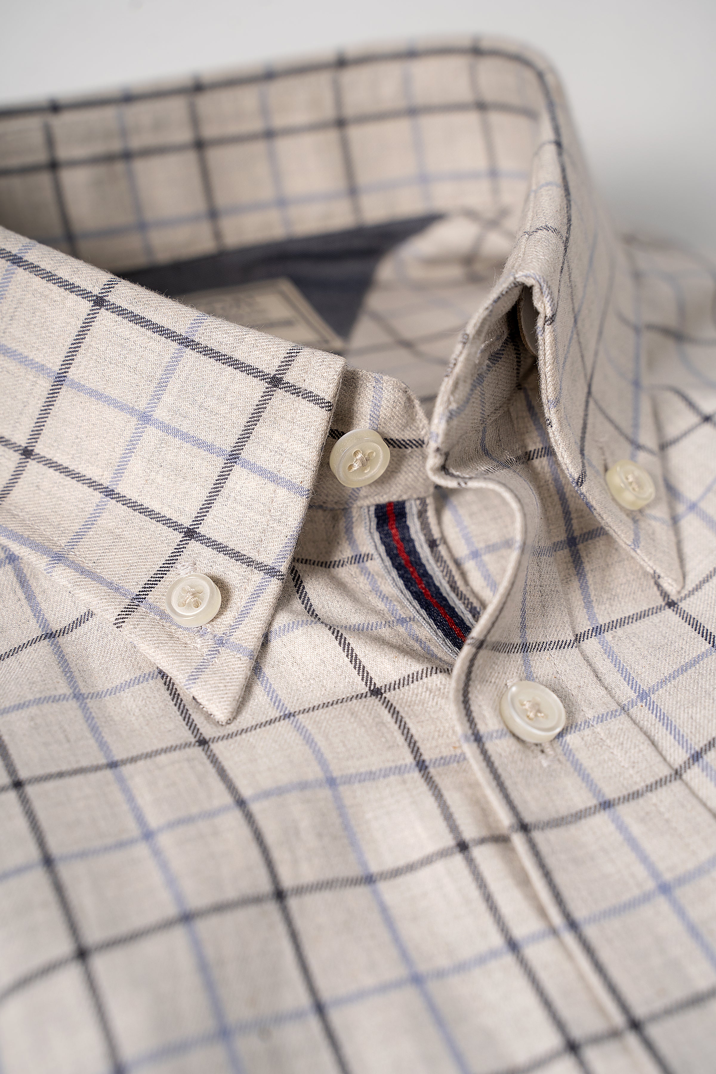 LIMITED EDITION SHIRT LIGHT GREY CHECK - Charcoal Clothing