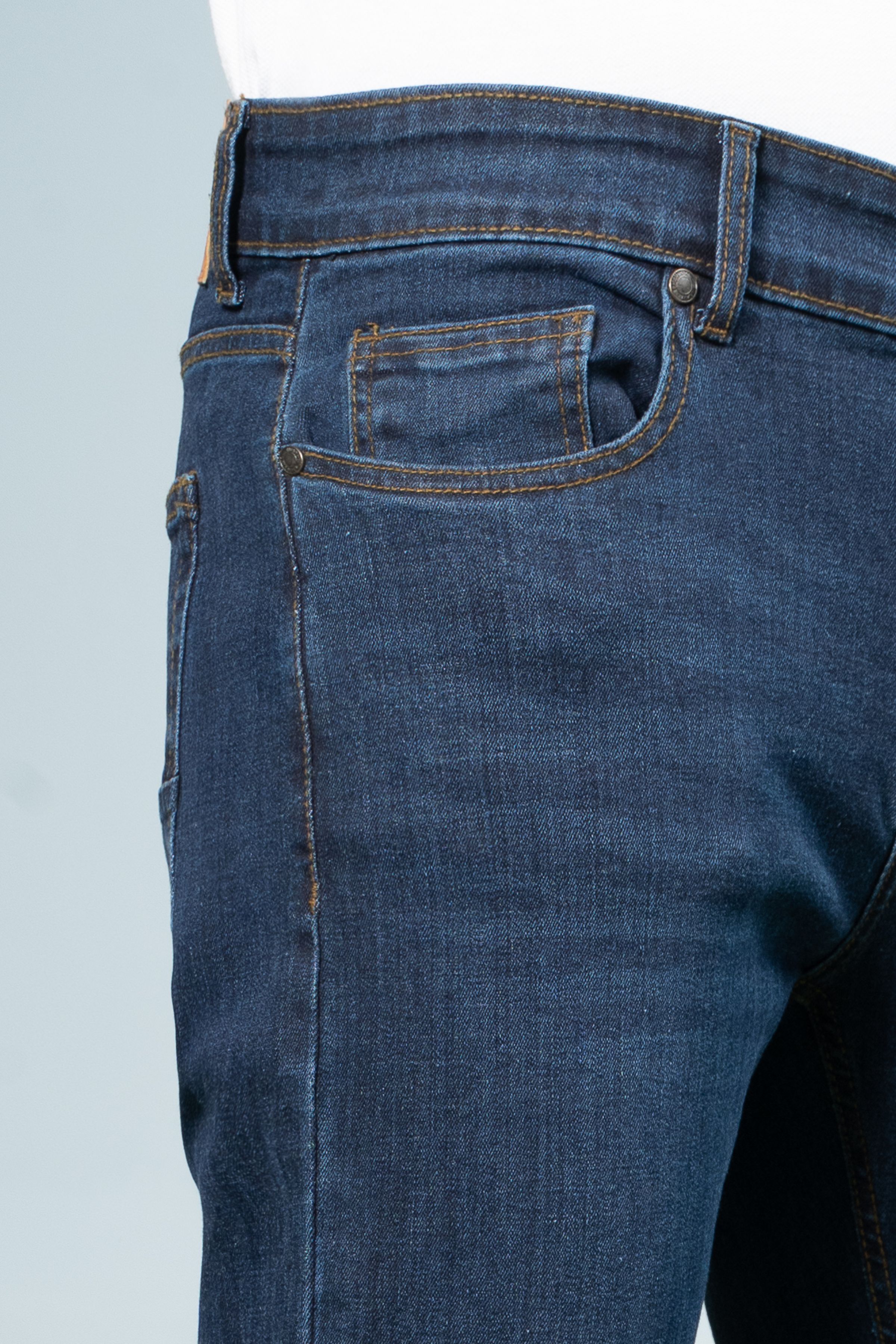 SLIM LEG DENIM JEANS DARK BLUE - Charcoal Clothing
