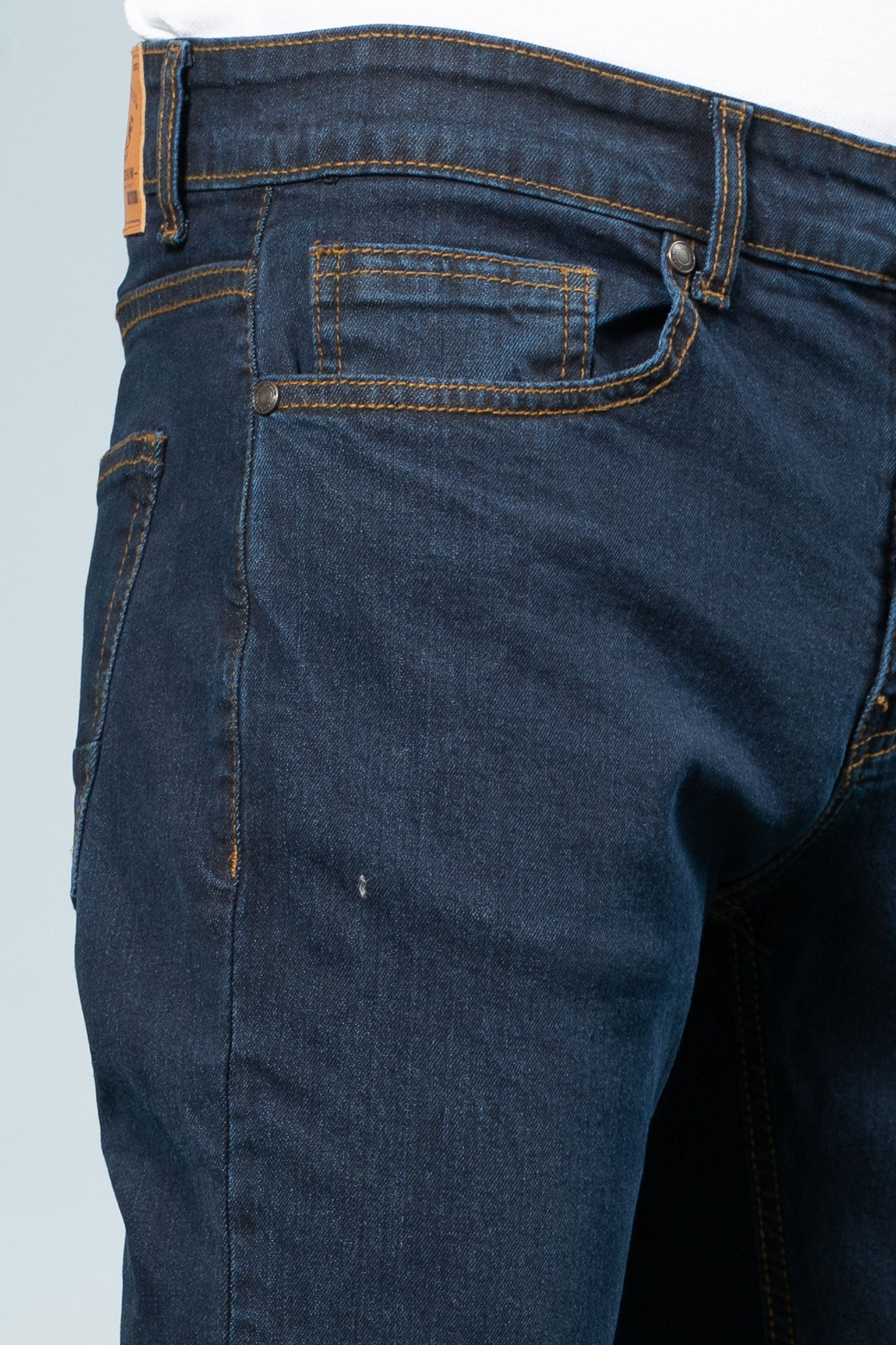 SLIM LEG DENIM JEANS DARK BLUE - Charcoal Clothing