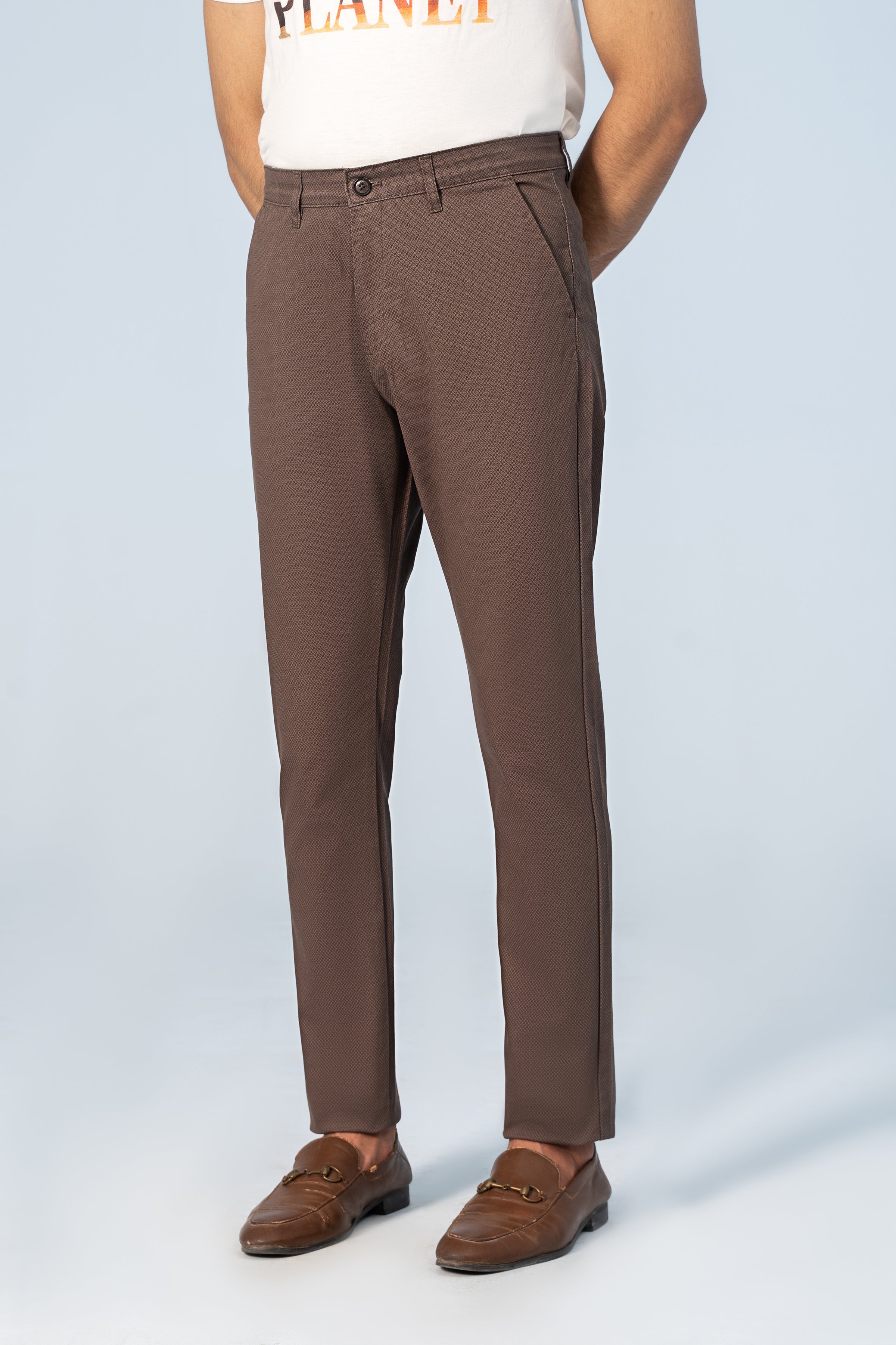 CASUAL PANT CROSS POCKET BROWN - Charcoal Clothing