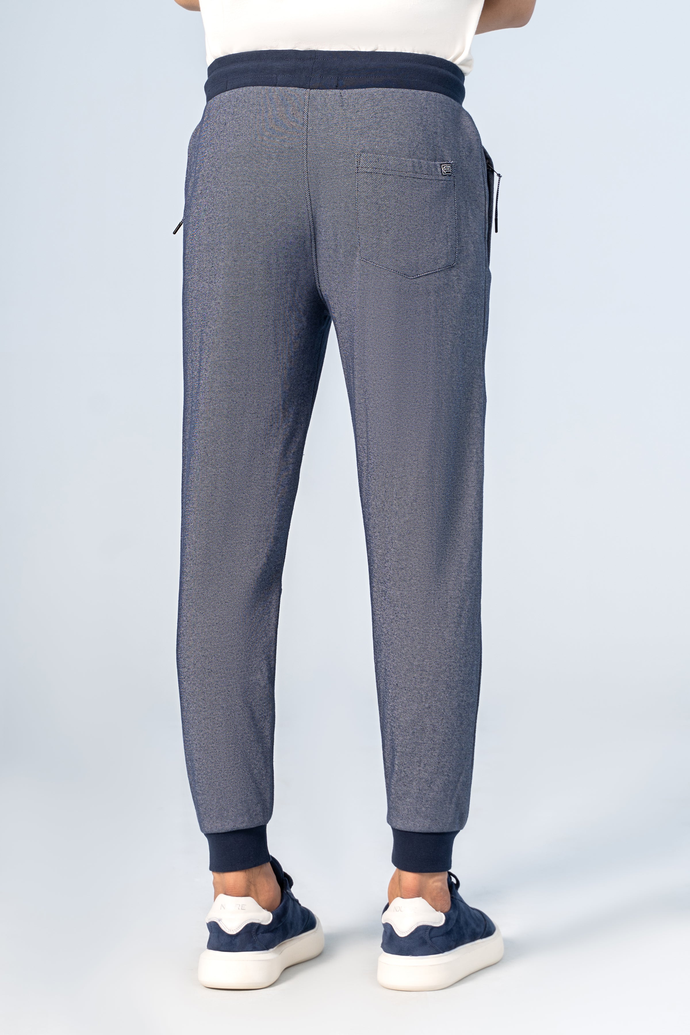 PIQUE MELANGE JOGGER TROUSER INDIGO - Charcoal Clothing