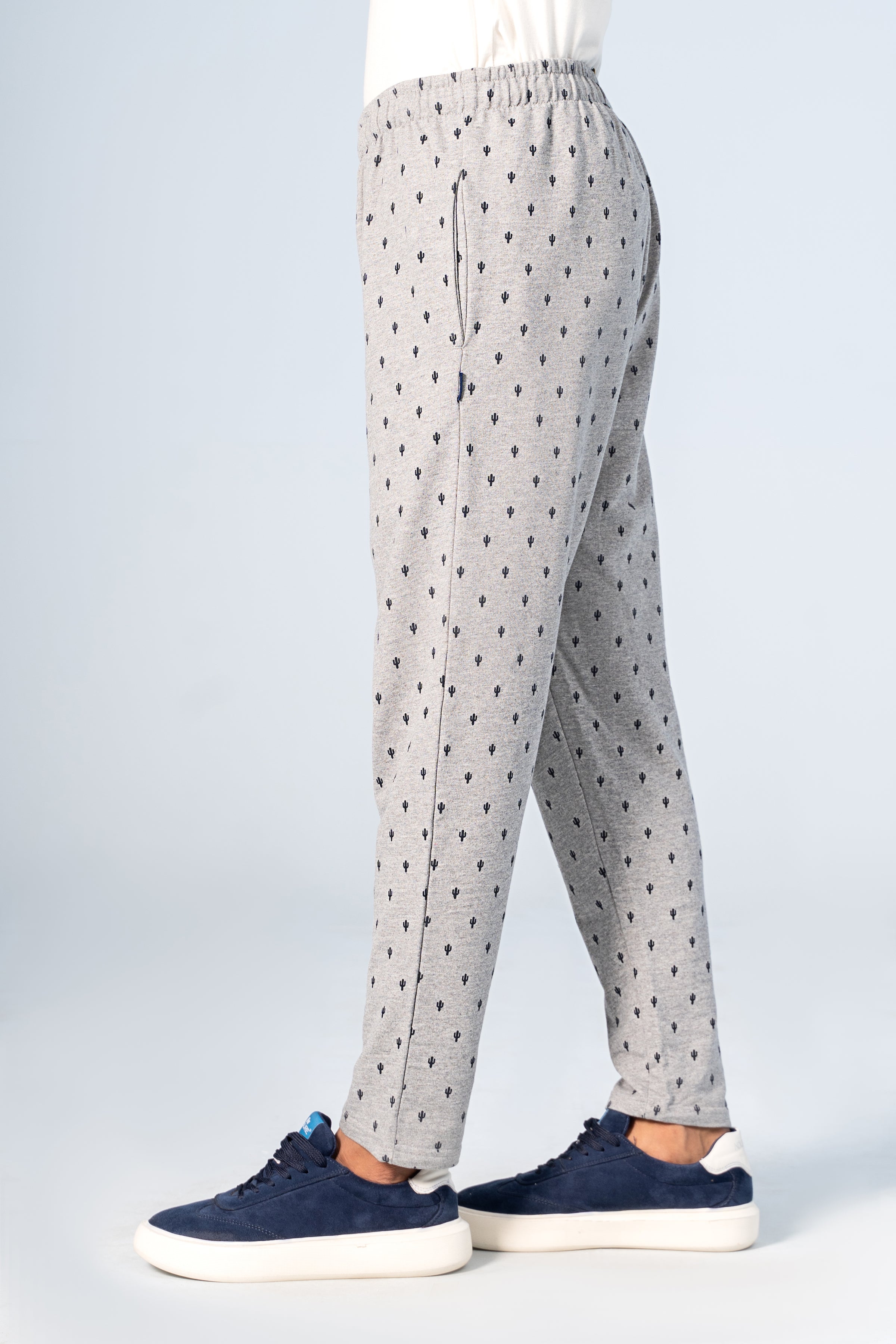 SLEEPWEAR TROUSER GREY PRINTED - Charcoal Clothing