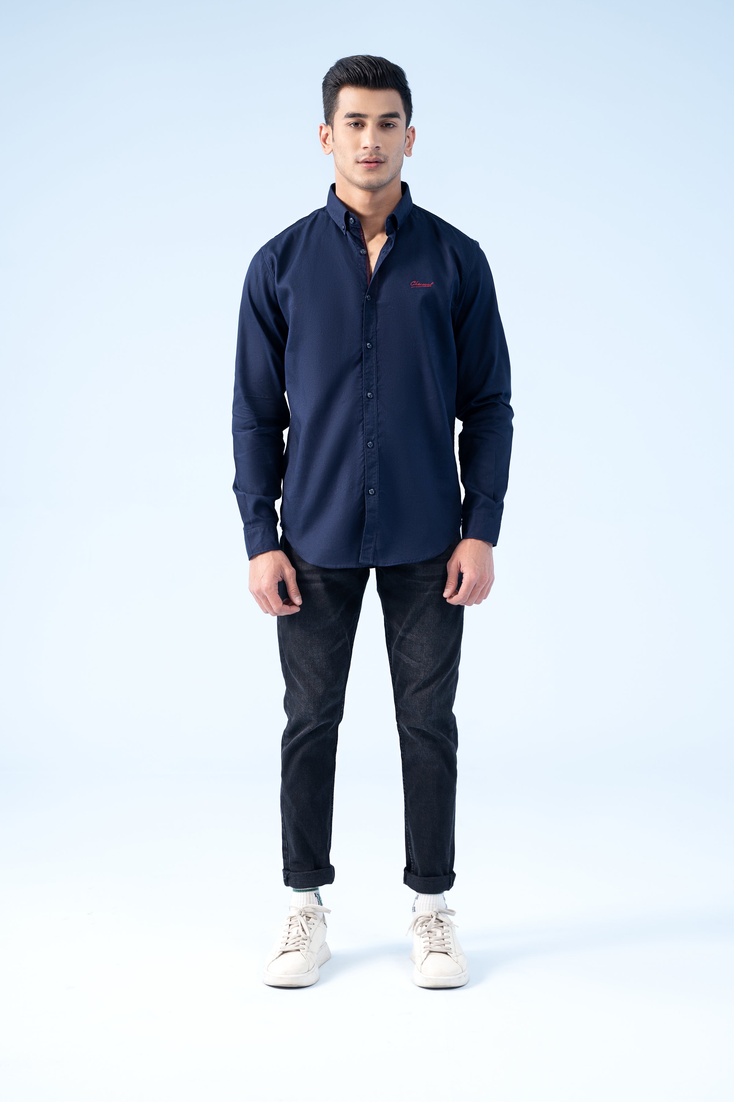 CASUAL SHIRT NAVY - Charcoal Clothing