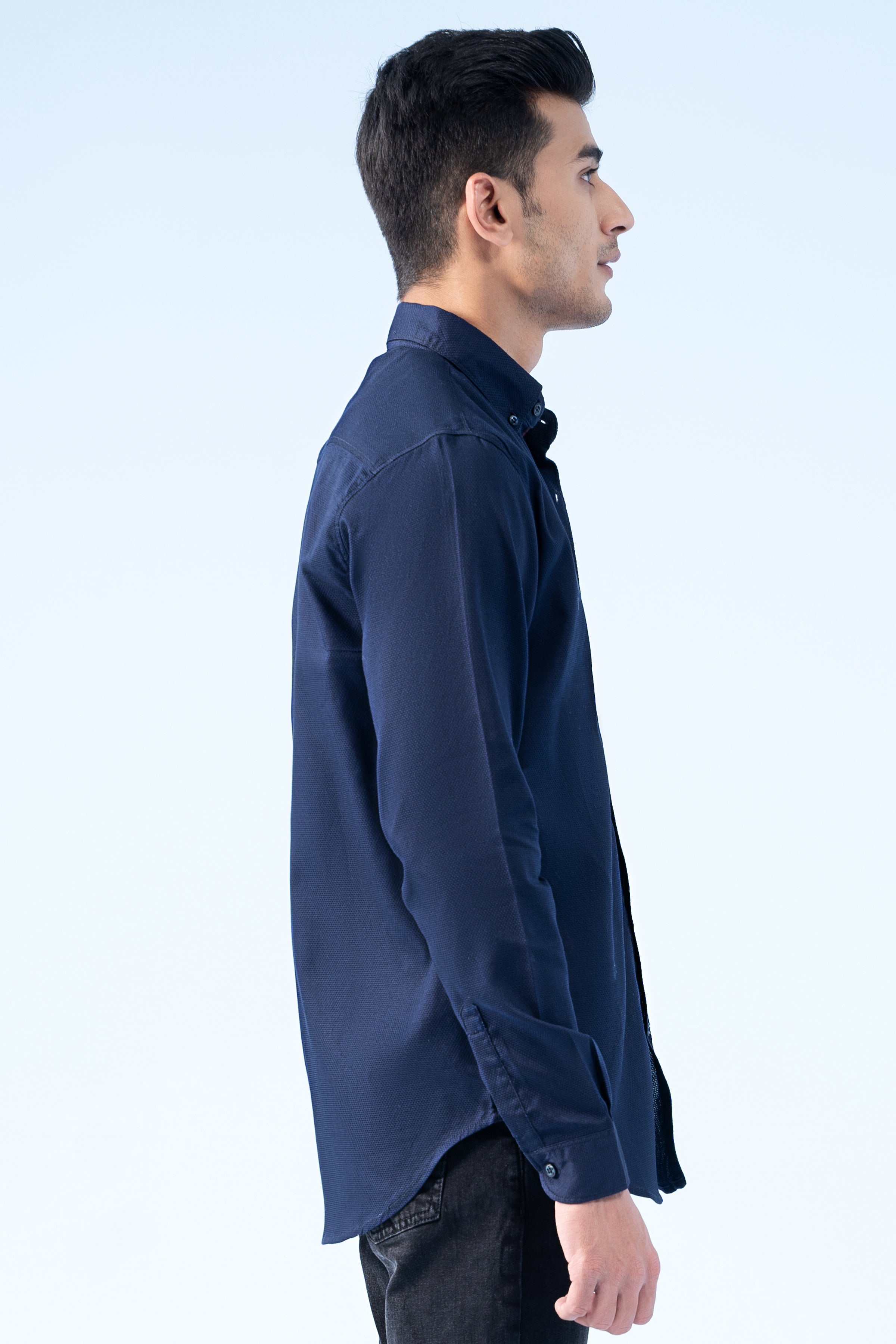 CASUAL SHIRT NAVY - Charcoal Clothing