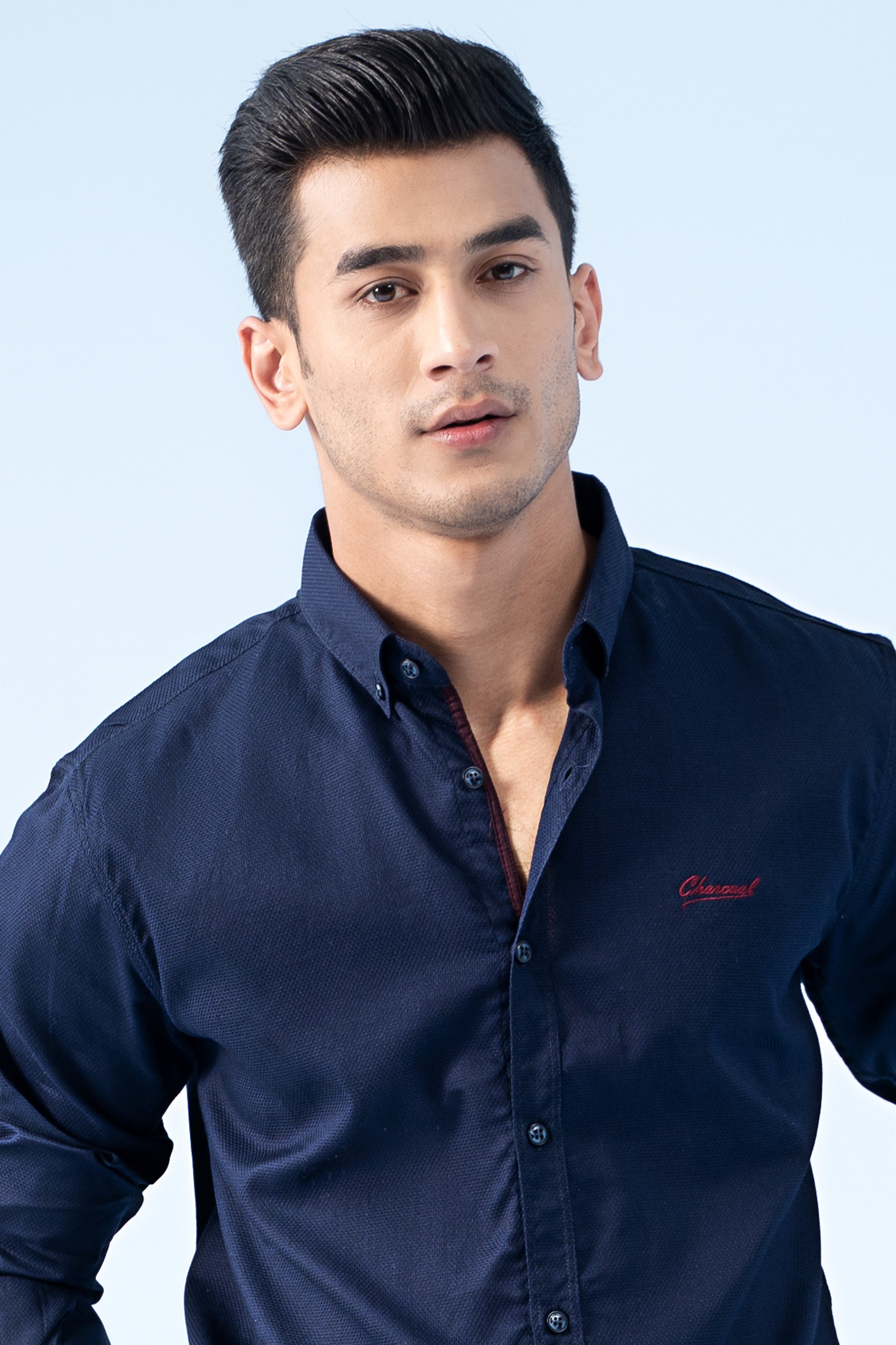 CASUAL SHIRT NAVY - Charcoal Clothing