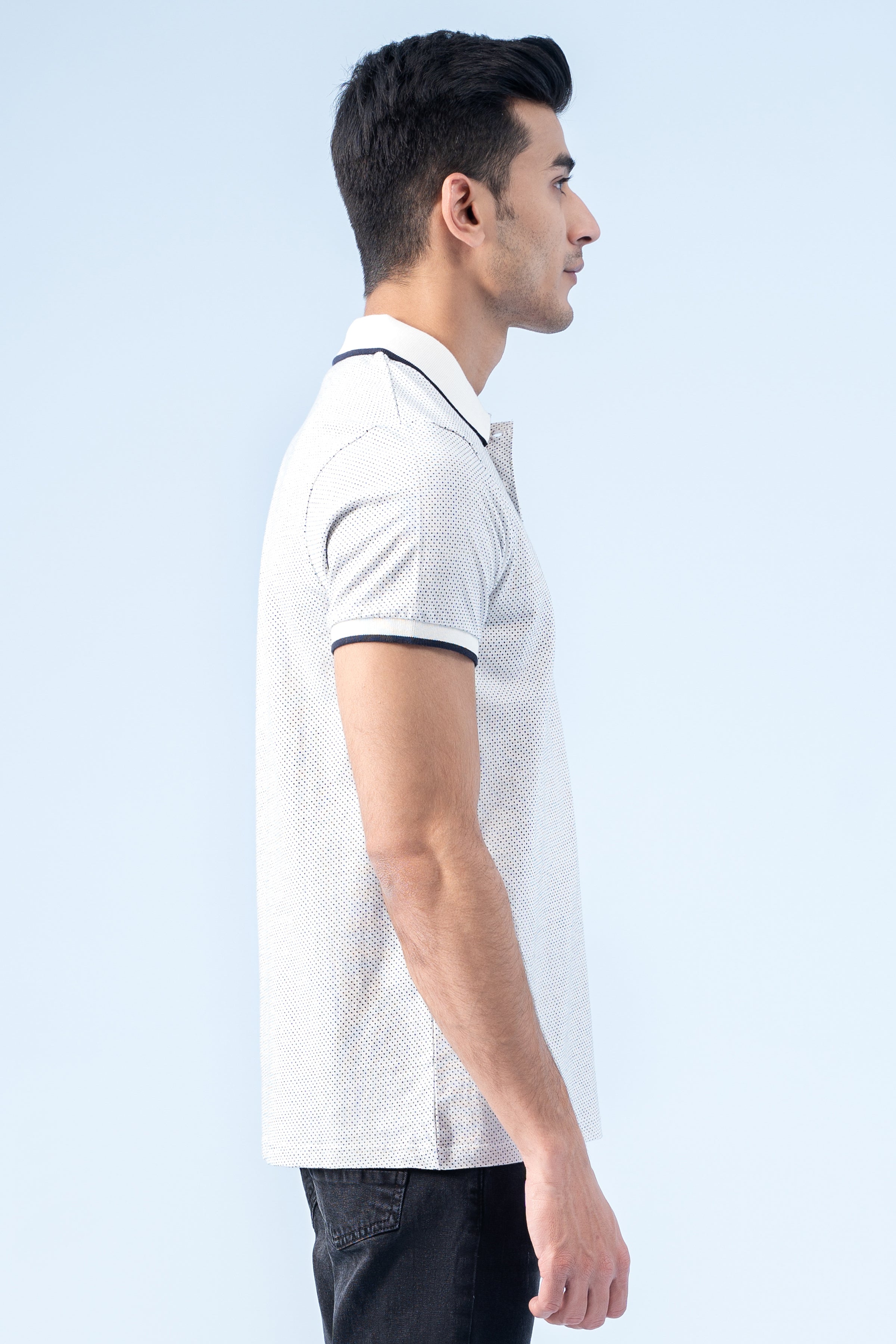 SIGNATURE TIPPING POLO OFF WHITE - Charcoal Clothing