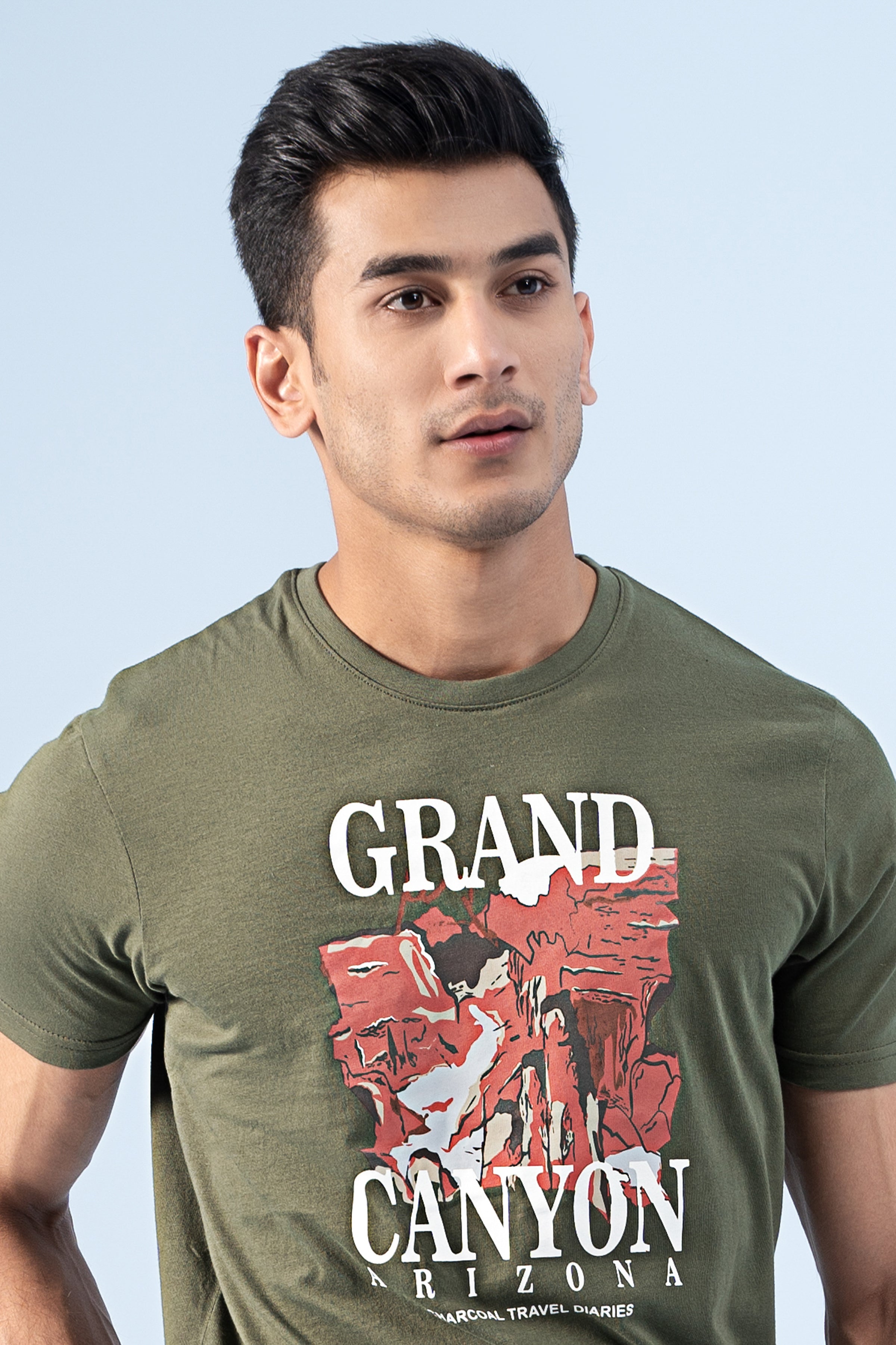 T-SHIRT OLIVE GREEN - Charcoal Clothing
