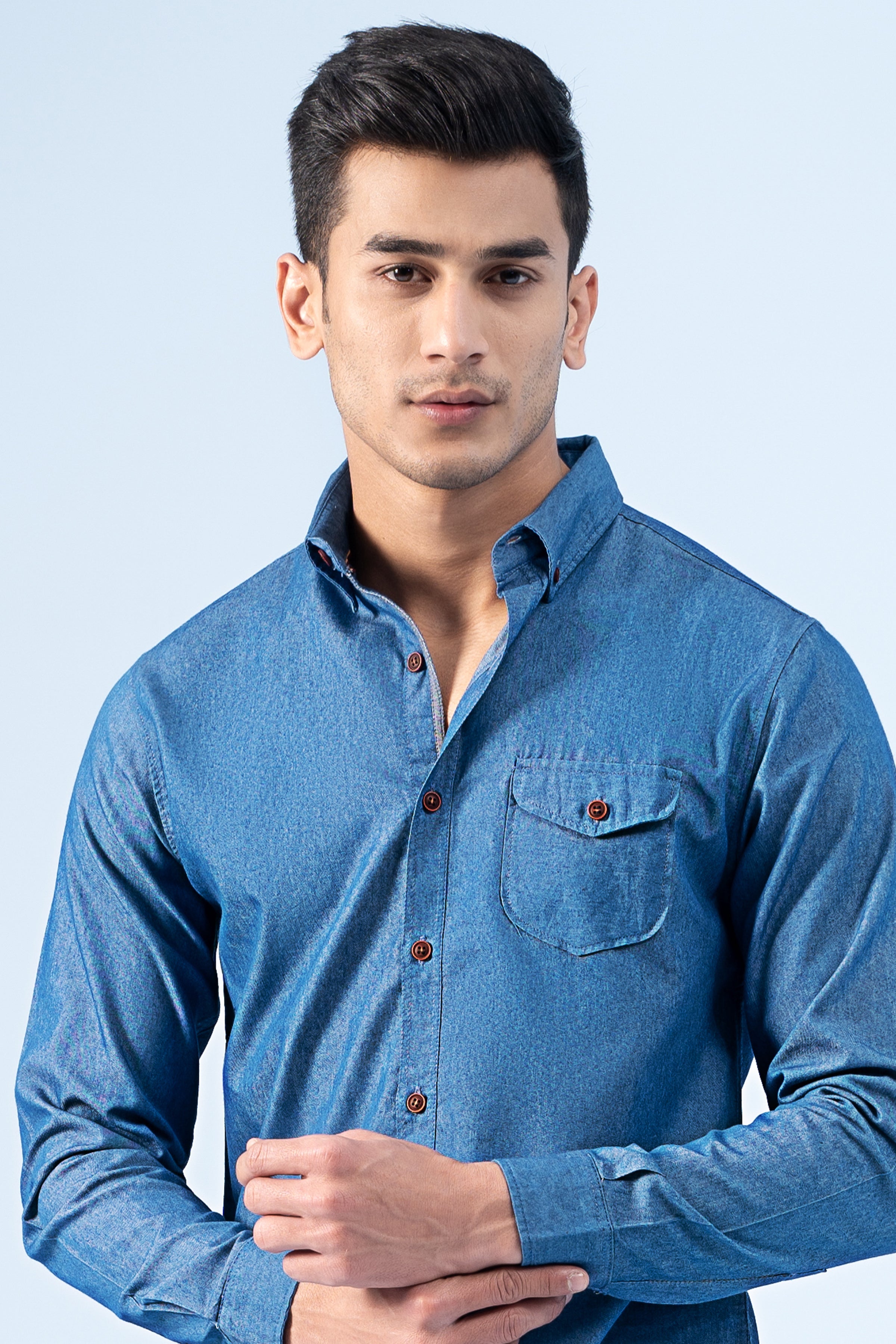 CASUAL SHIRT DENIM BLUE - Charcoal Clothing