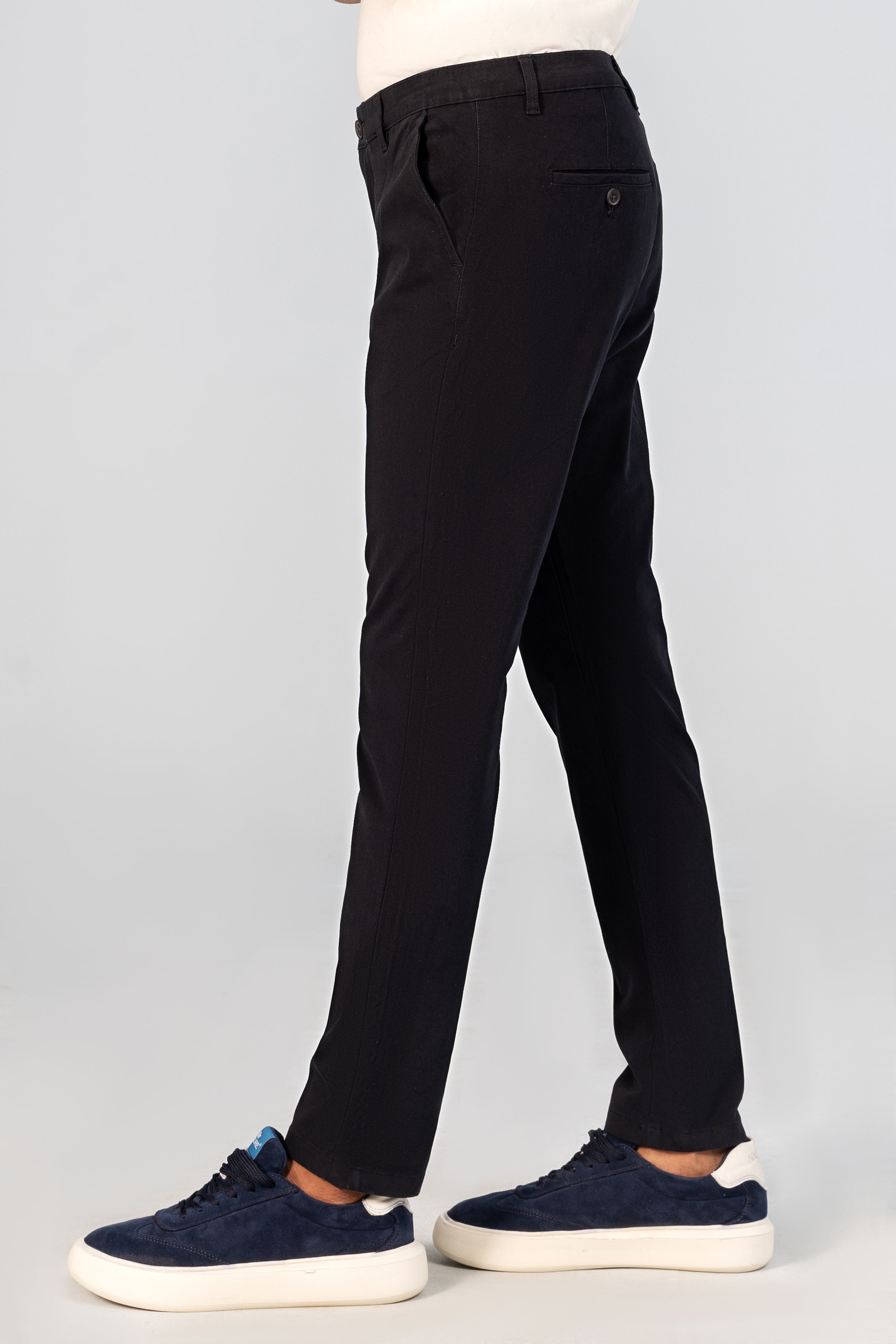 CASUAL PANT CROSS POCKET BI-STRETCH NAVY - Charcoal Clothing