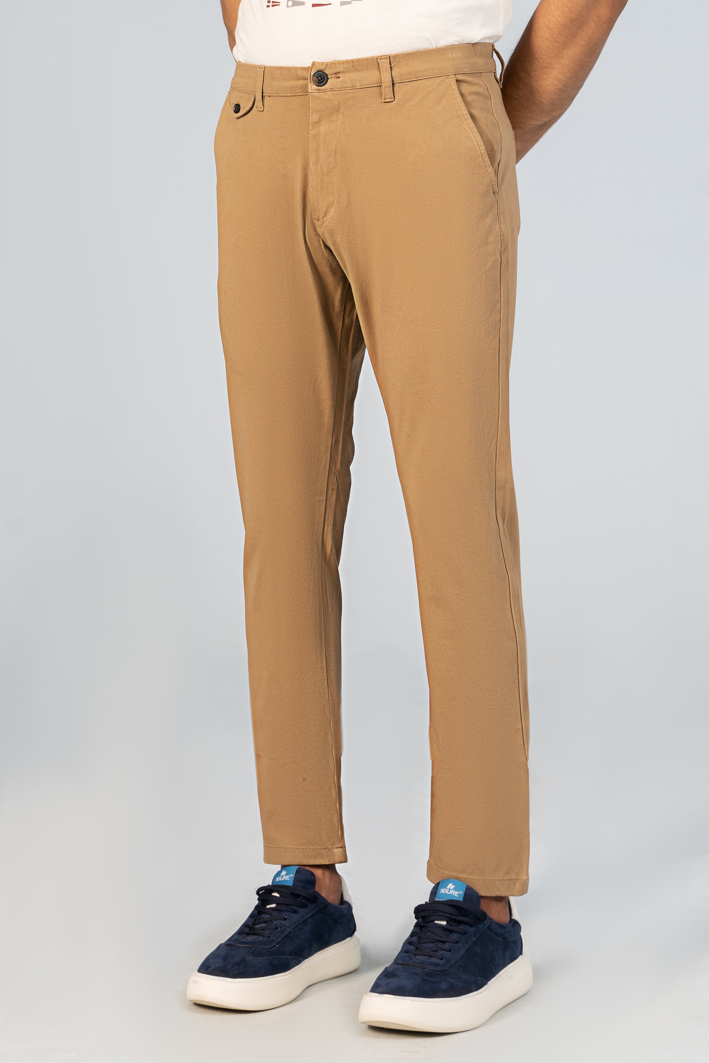 CASUAL PANT CROSS POCKET BI-STRETCH KHAKI - Charcoal Clothing