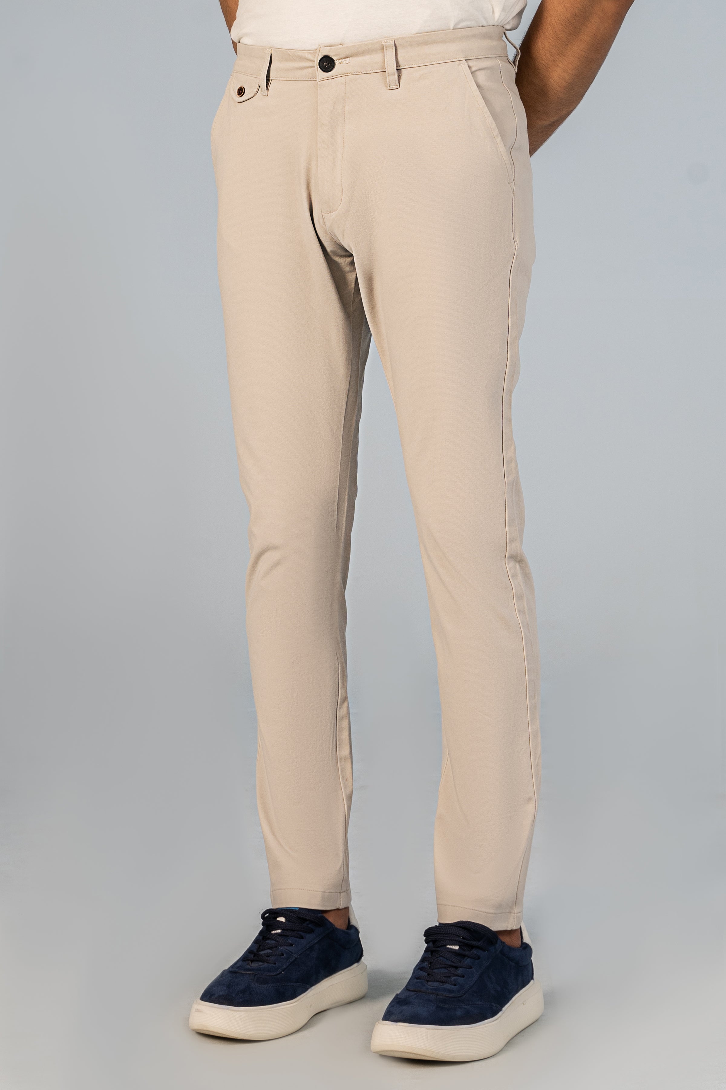 CASUAL PANT CROSS POCKET BI-STRETCH STONE - Charcoal Clothing