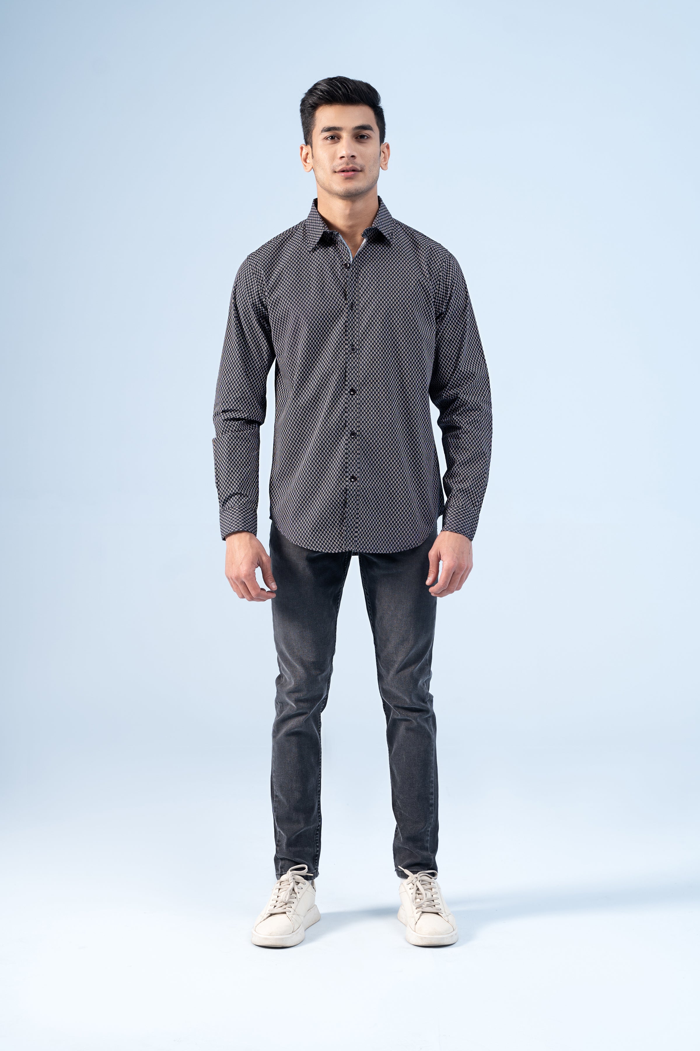 CASUAL SHIRT NAVY - Charcoal Clothing