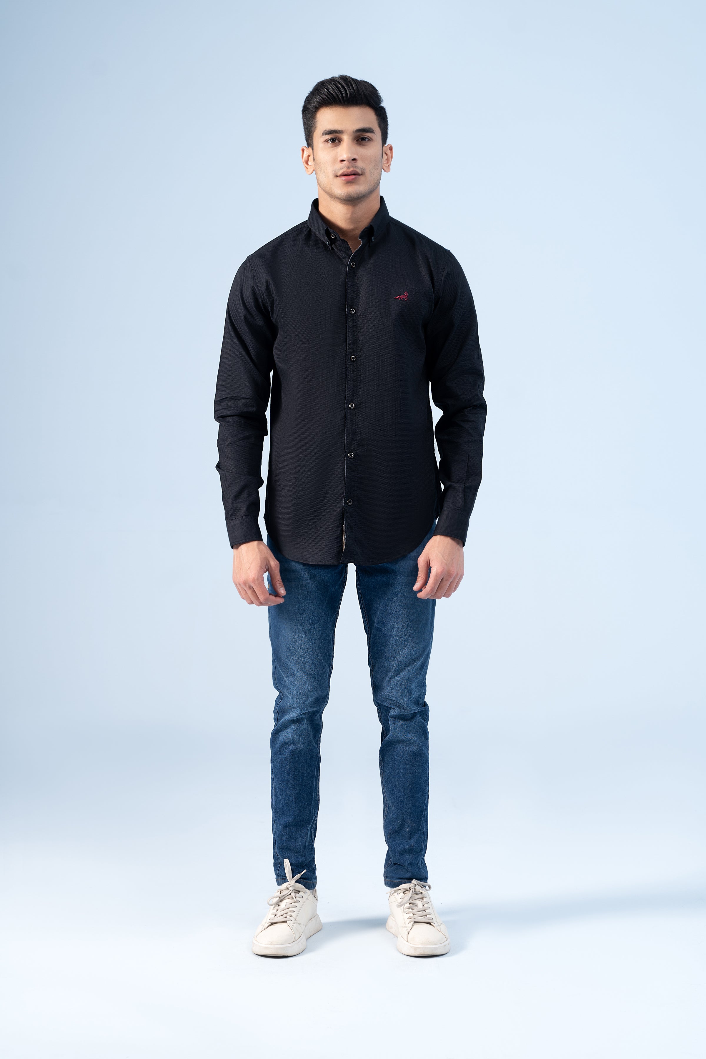 CASUAL SHIRT BLACK - Charcoal Clothing