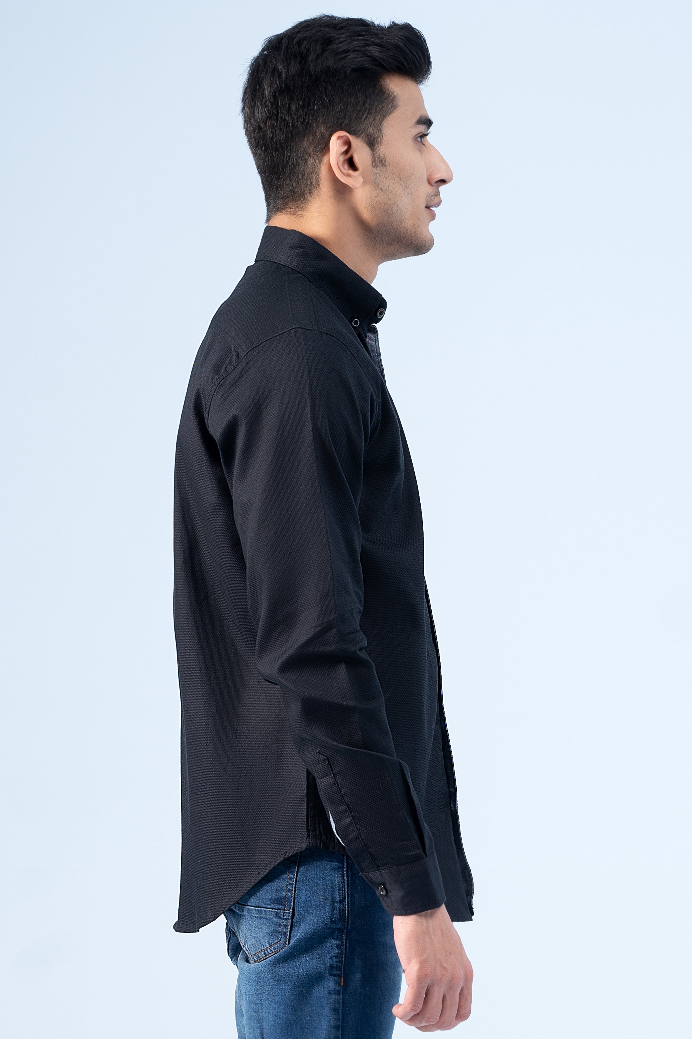 CASUAL SHIRT BLACK - Charcoal Clothing