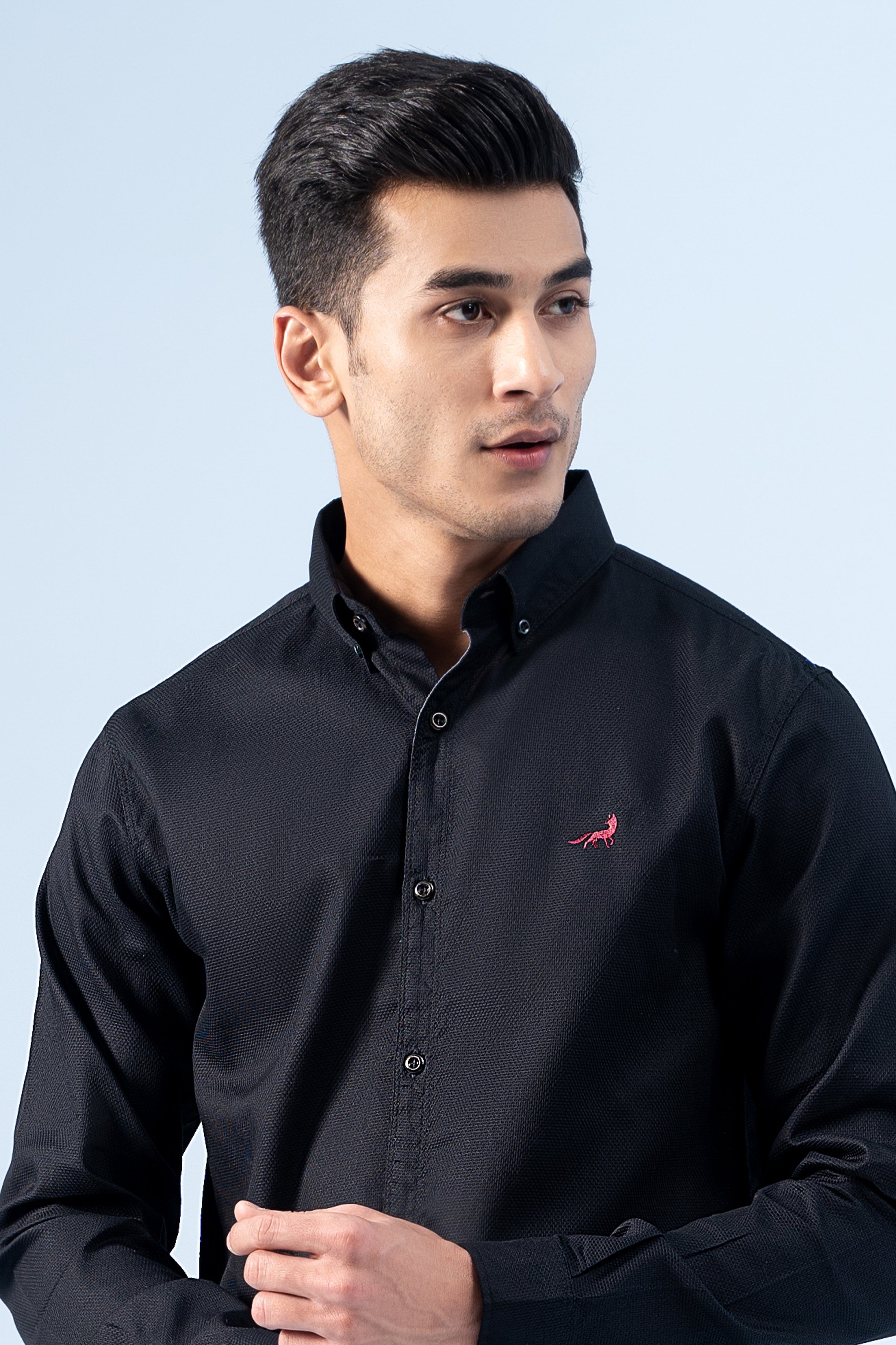 CASUAL SHIRT BLACK - Charcoal Clothing