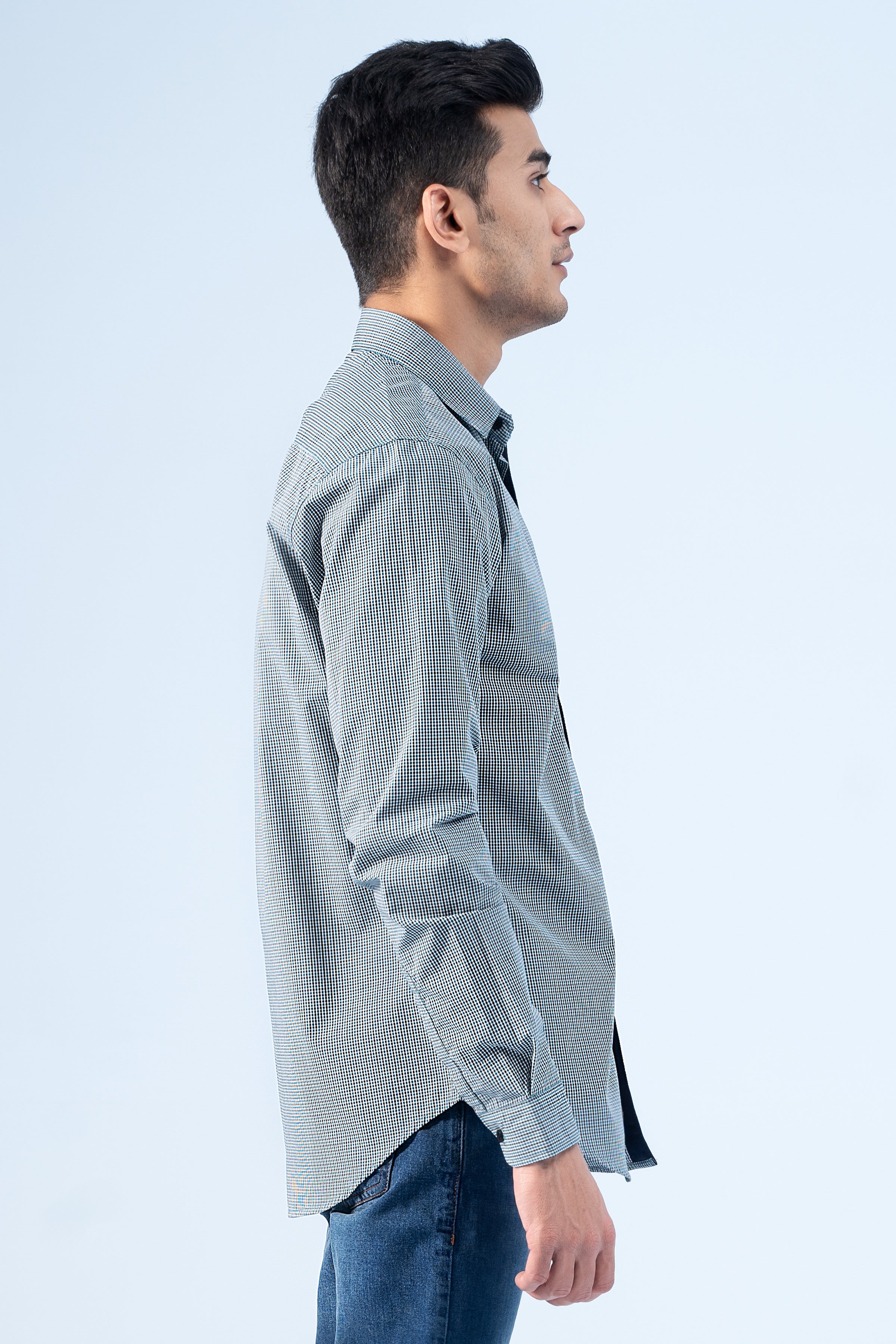CASUAL SHIRT GREEN BLACK - Charcoal Clothing