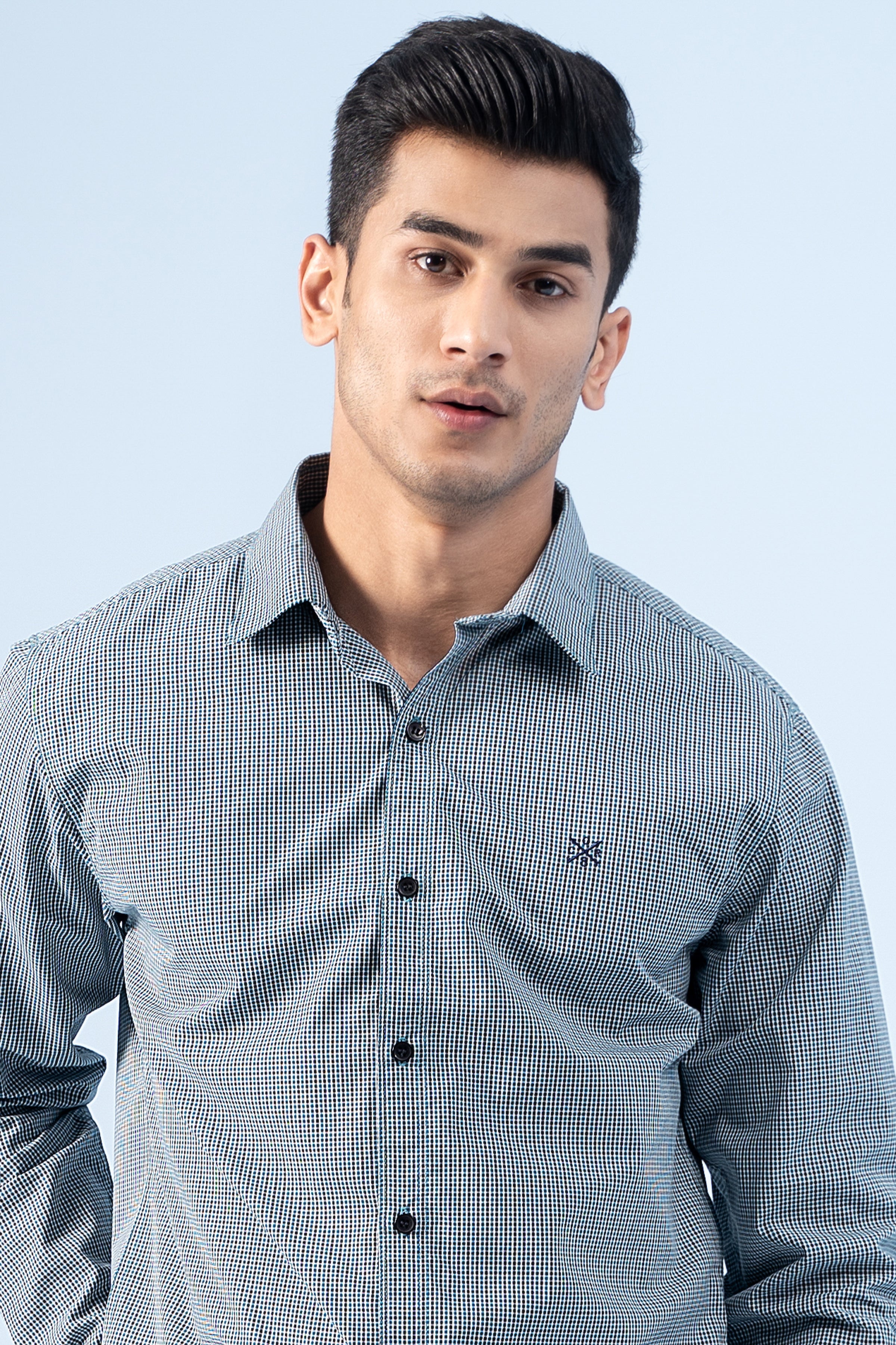 CASUAL SHIRT GREEN BLACK - Charcoal Clothing