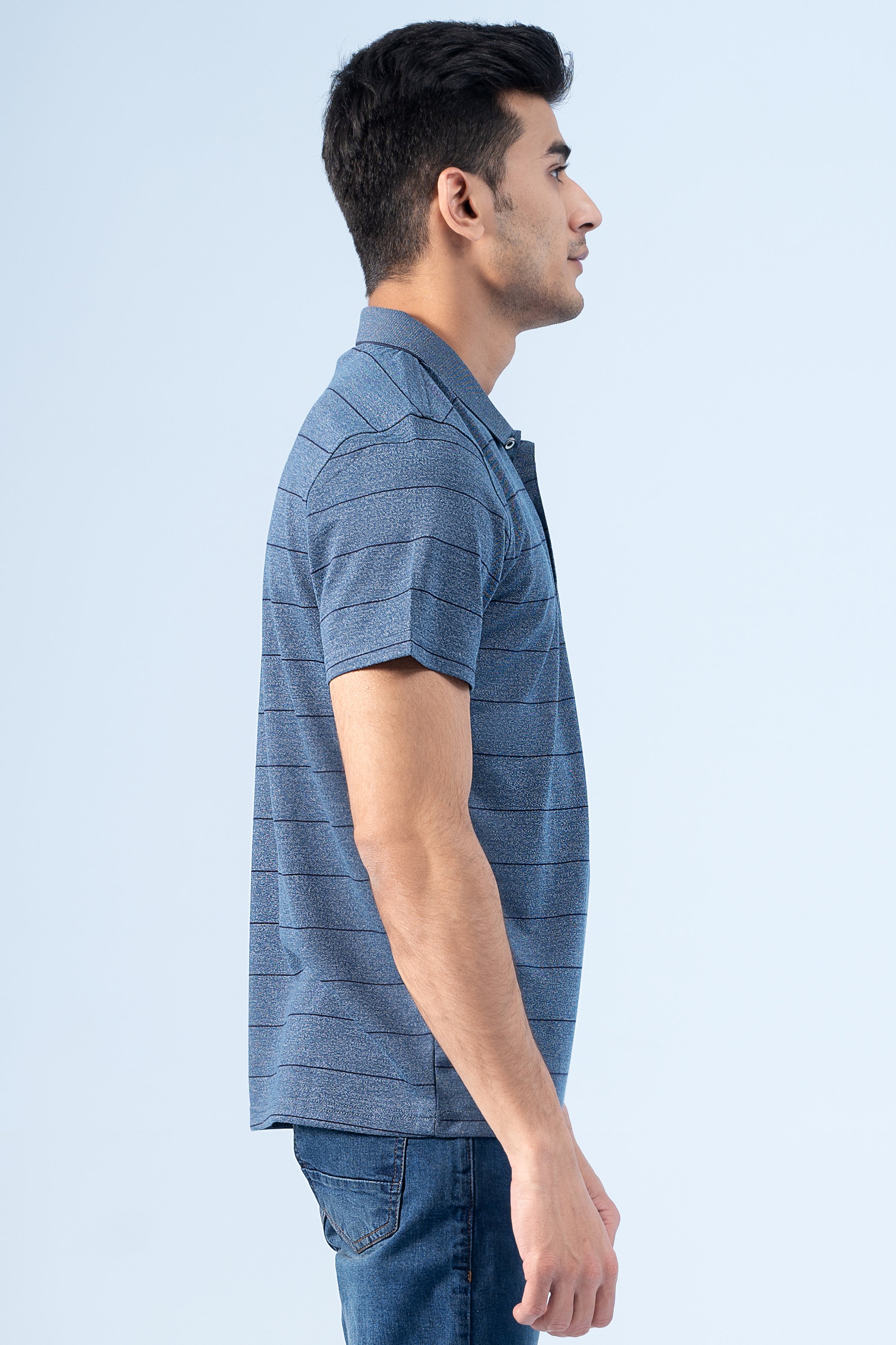 EXECUTIVE ICONIC POLO BLUE MELANGE - Charcoal Clothing