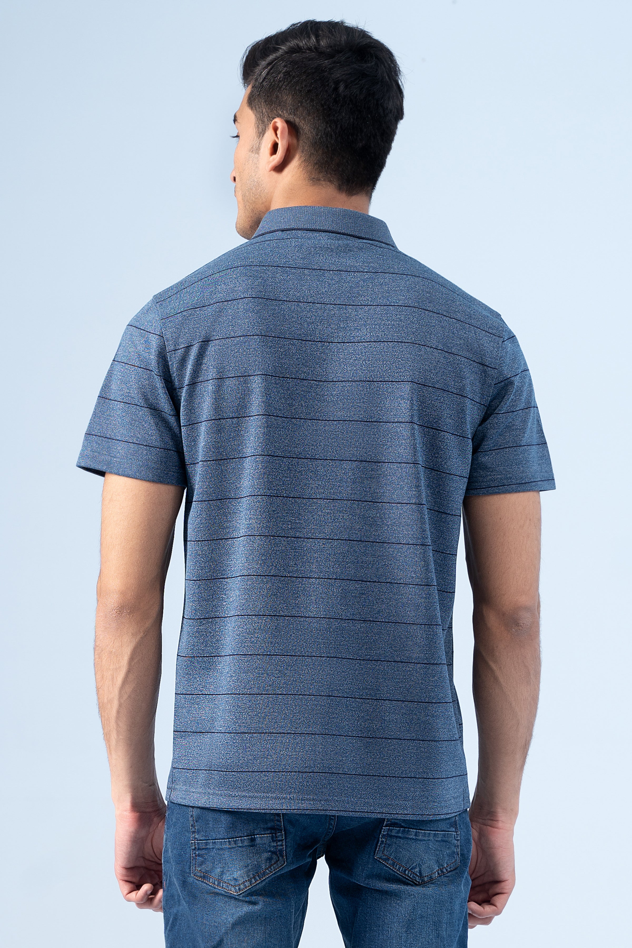 EXECUTIVE ICONIC POLO BLUE MELANGE - Charcoal Clothing