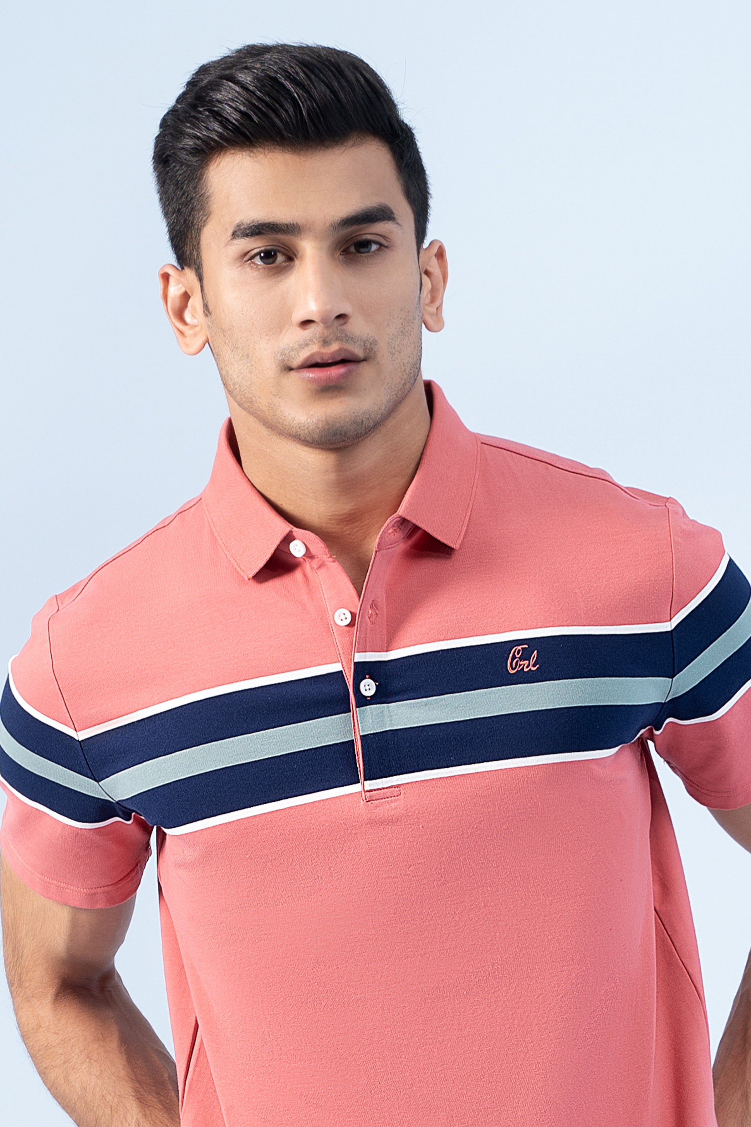 EXECUTIVE ICONIC POLO CORAL PINK - Charcoal Clothing