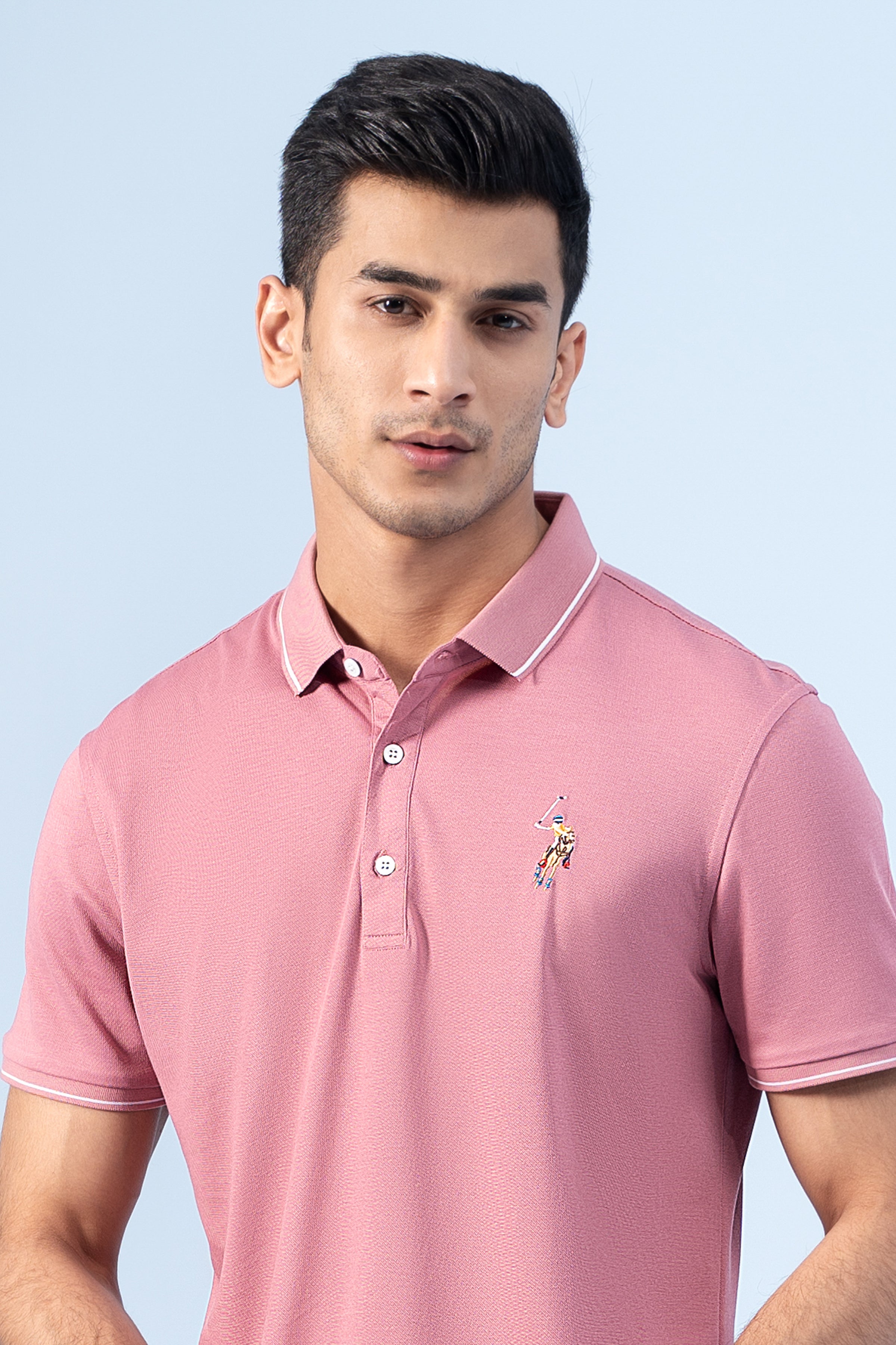 EXECUTIVE ICONIC POLO CORAL PINK - Charcoal Clothing