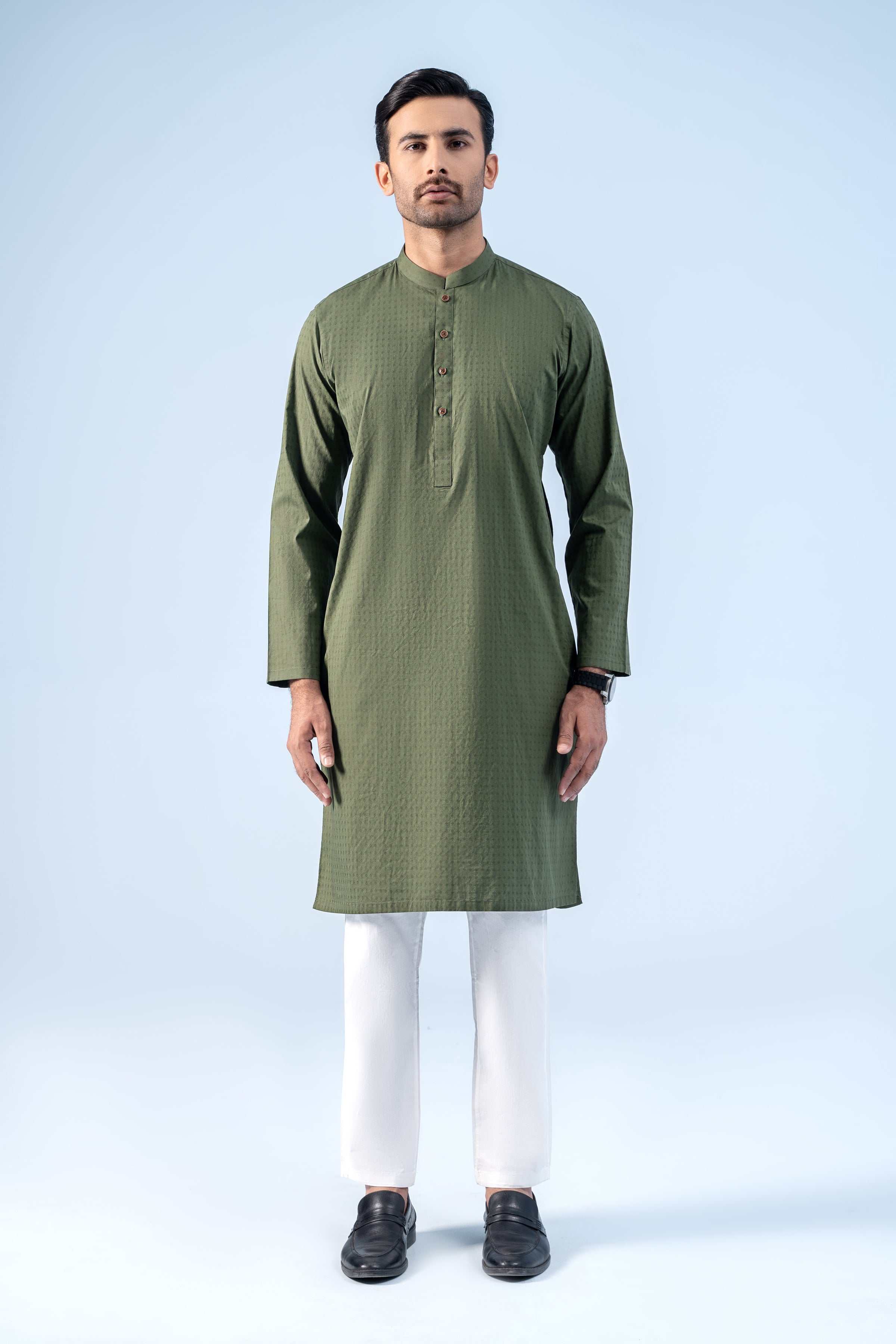 KURTA OLIVE - Charcoal Clothing