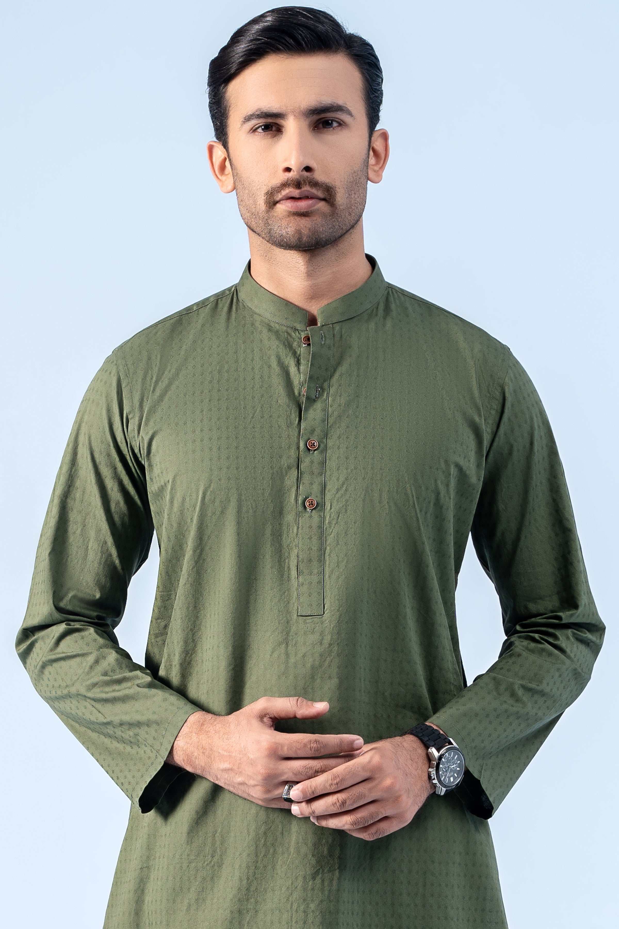 KURTA OLIVE - Charcoal Clothing