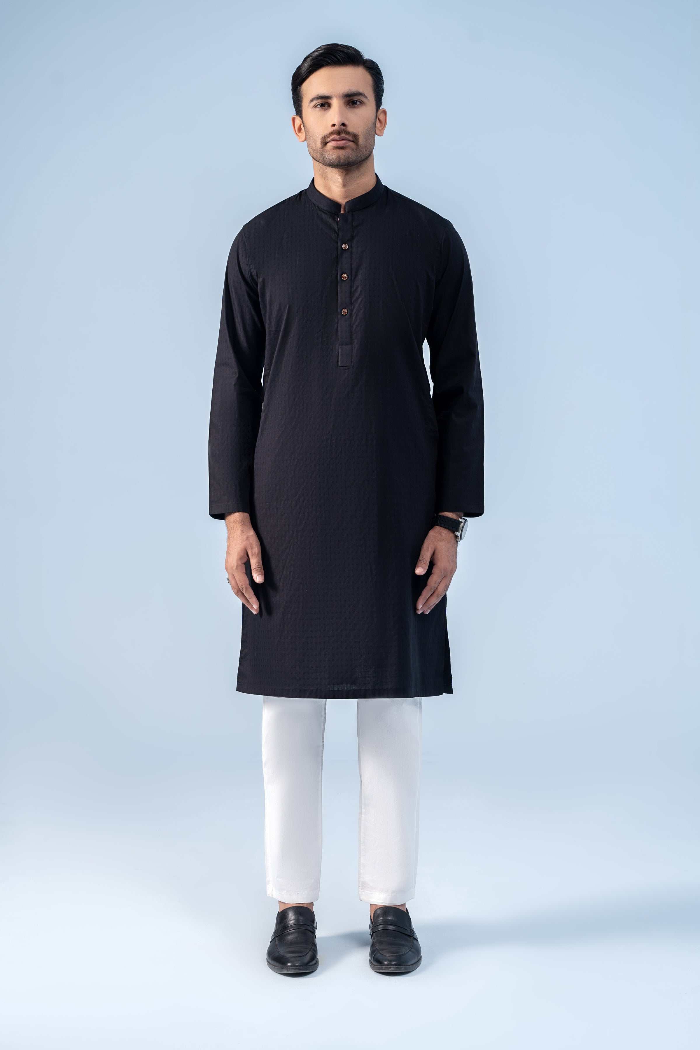 KURTA BLACK - Charcoal Clothing